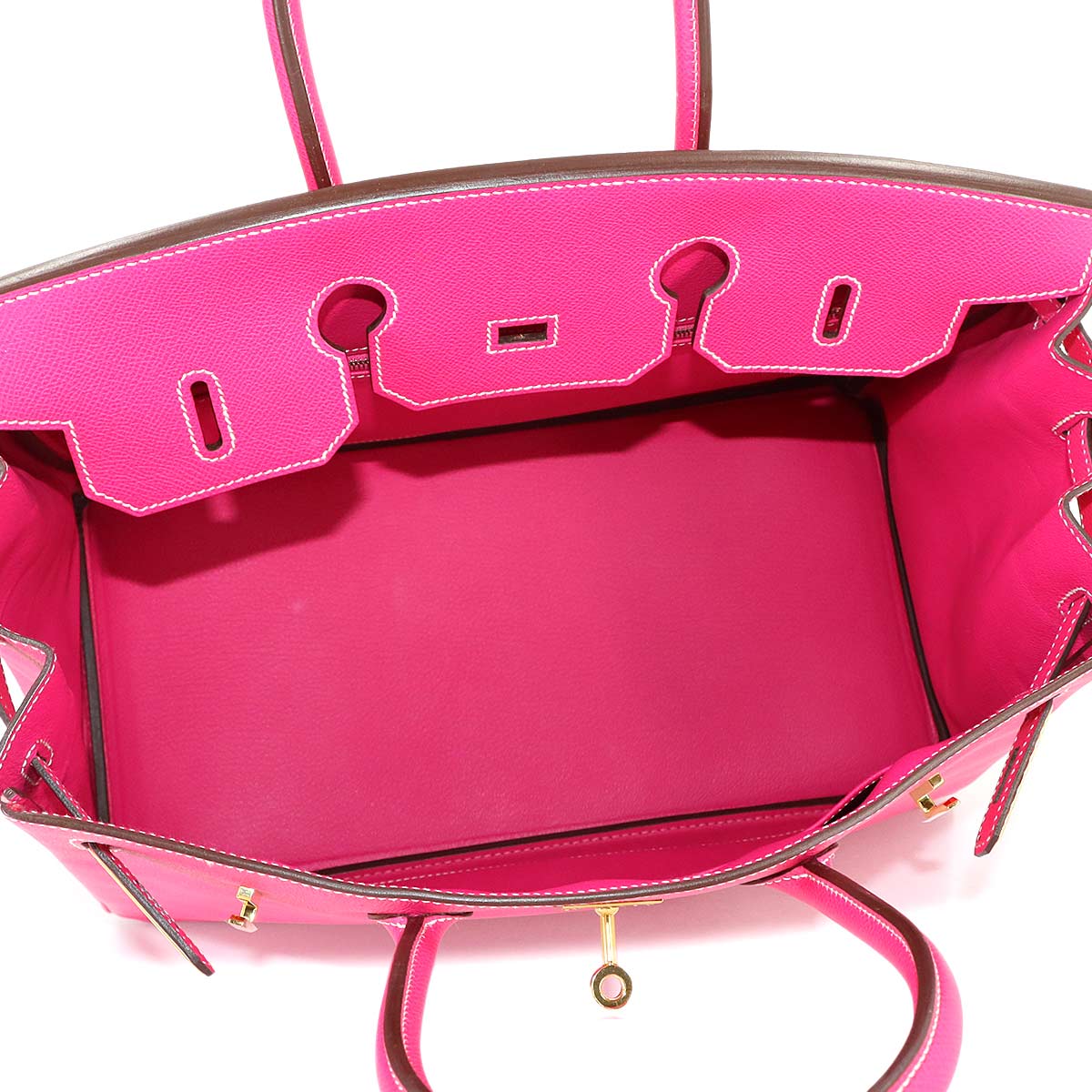 Birkin 35 Epsom Rose Tyrien Hand Bag Purse Pink