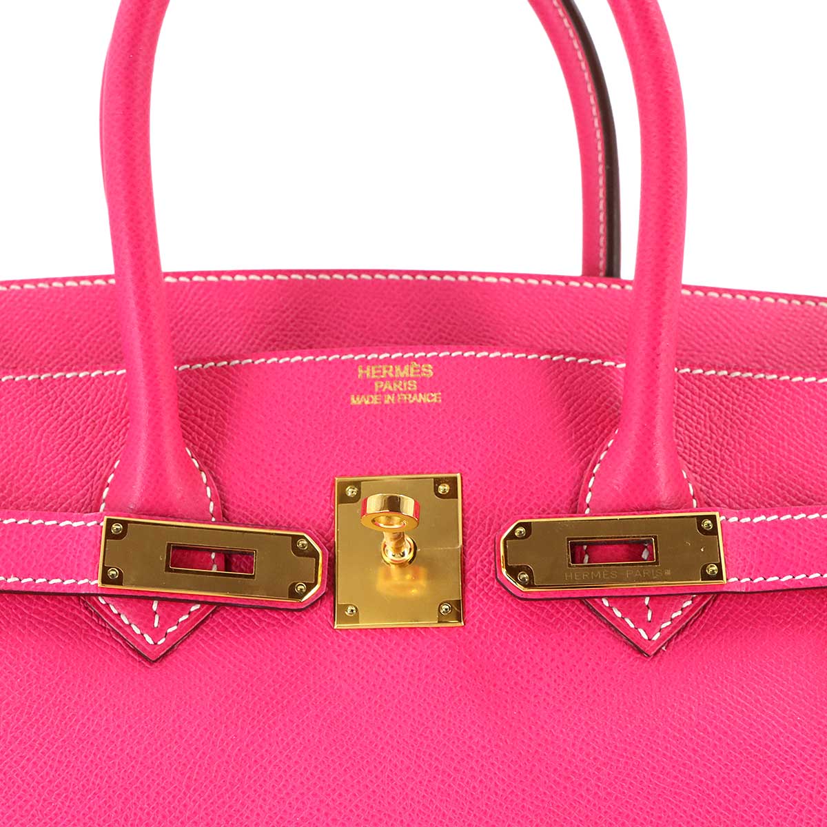 Birkin 35 Epsom Rose Tyrien Hand Bag Purse Pink