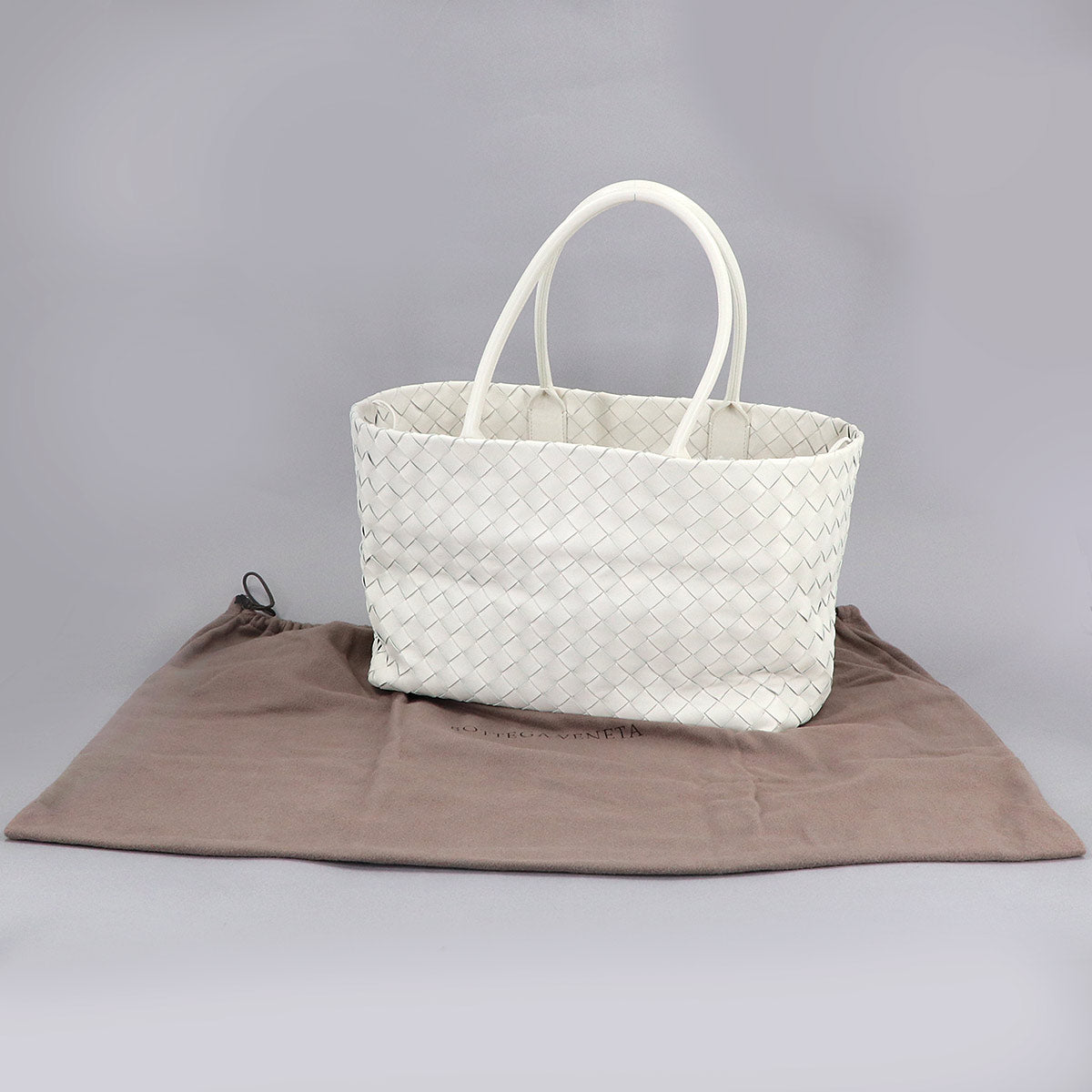 Intrecciato Tote Bag Leather White