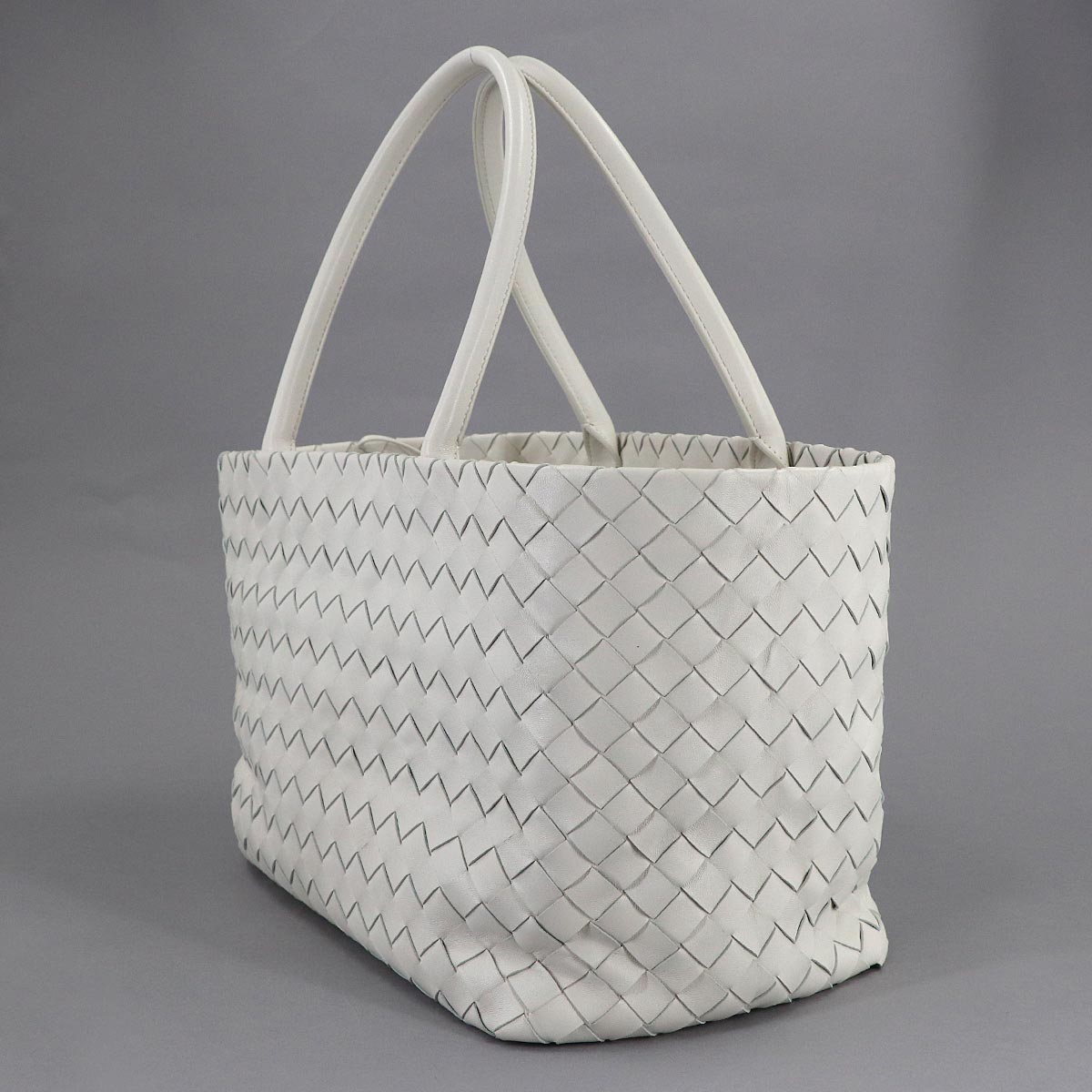 Intrecciato Tote Bag Leather White