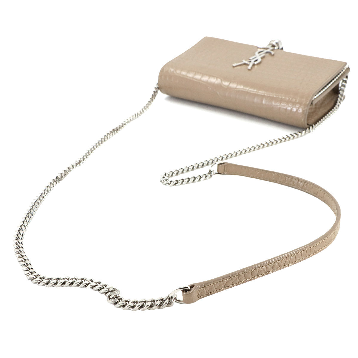 Kate Chain Long Wallet Leather Beige 152159