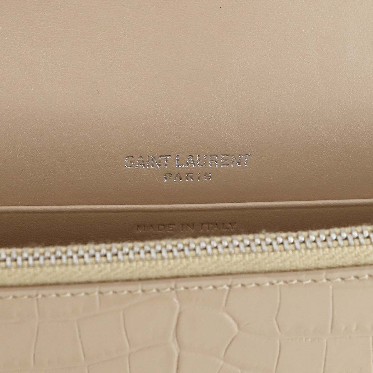 Kate Chain Long Wallet Leather Beige 152159