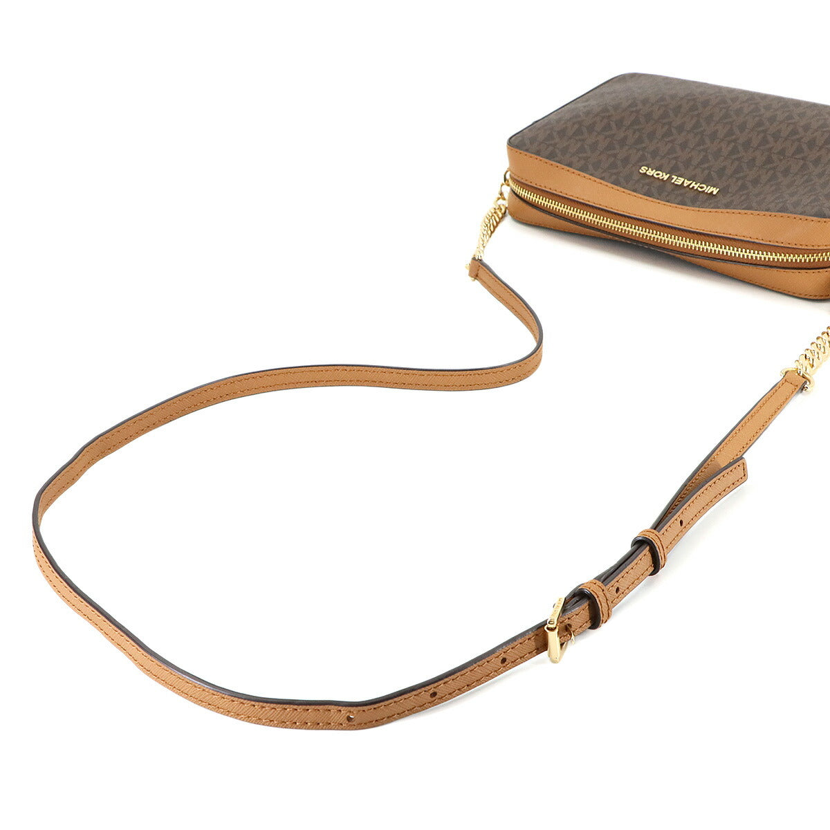 Jet Set Item Large EW Crossbody Shoulder Bag PVC Brown