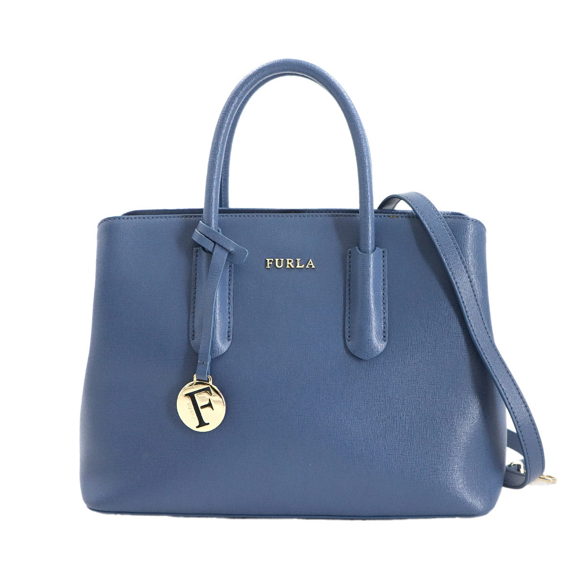 Tessa Small 2way Hand Shoulder Bag Leather Blue 916855 Purse
