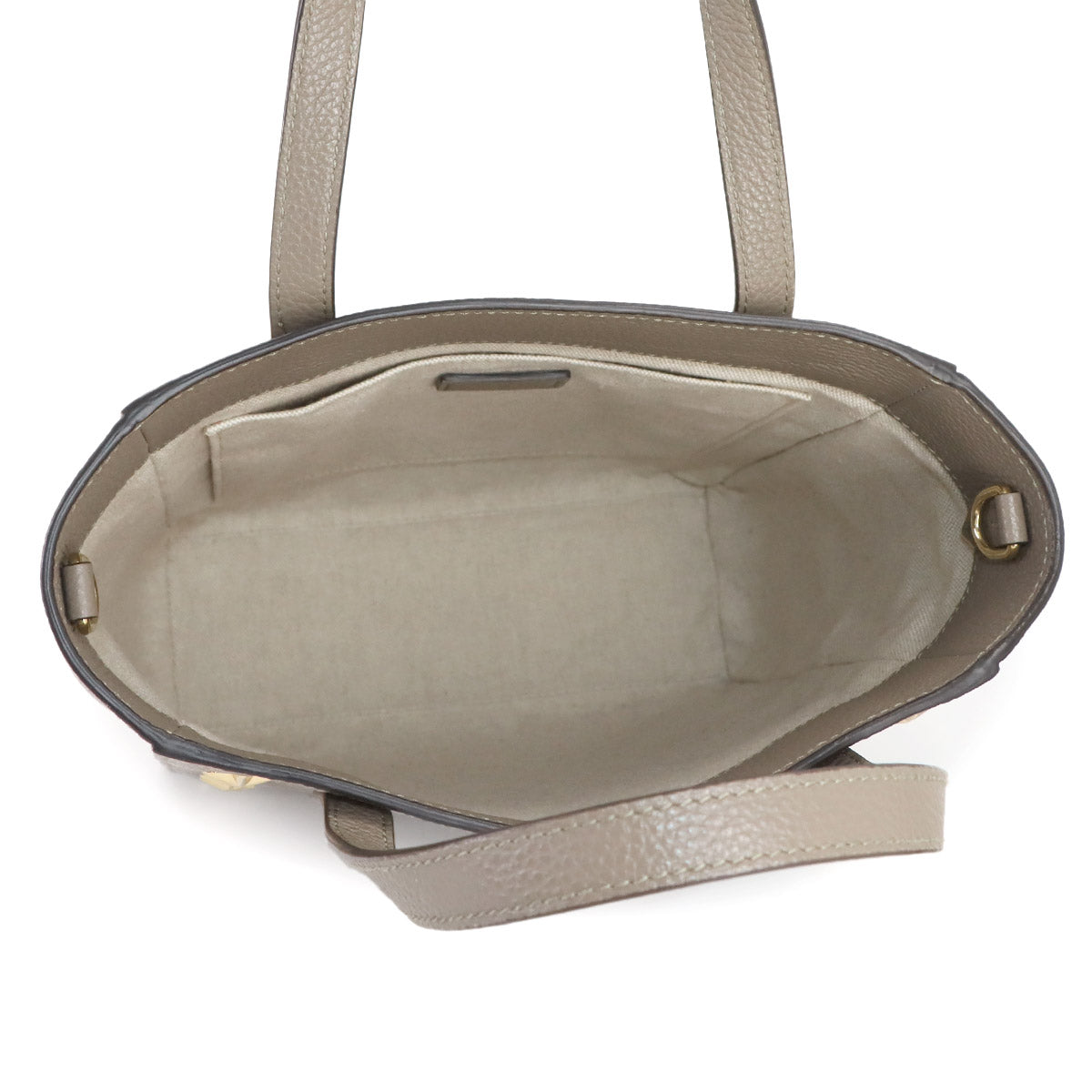 BRIA 2way Tote Shoulder Bag Leather Beige Star Studs