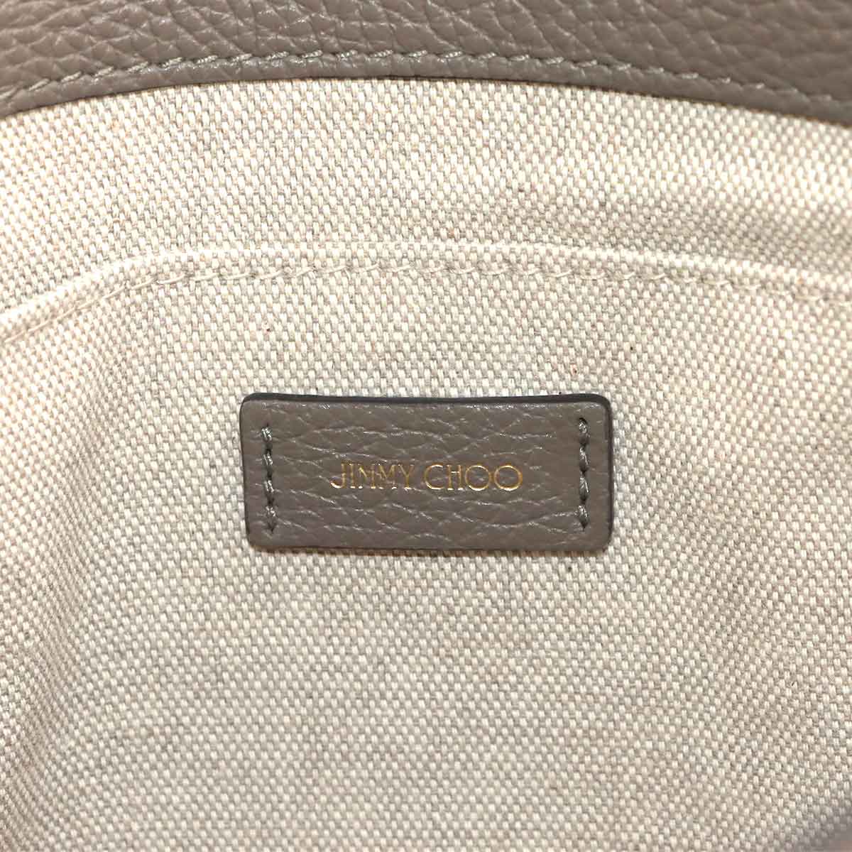 BRIA 2way Tote Shoulder Bag Leather Beige Star Studs