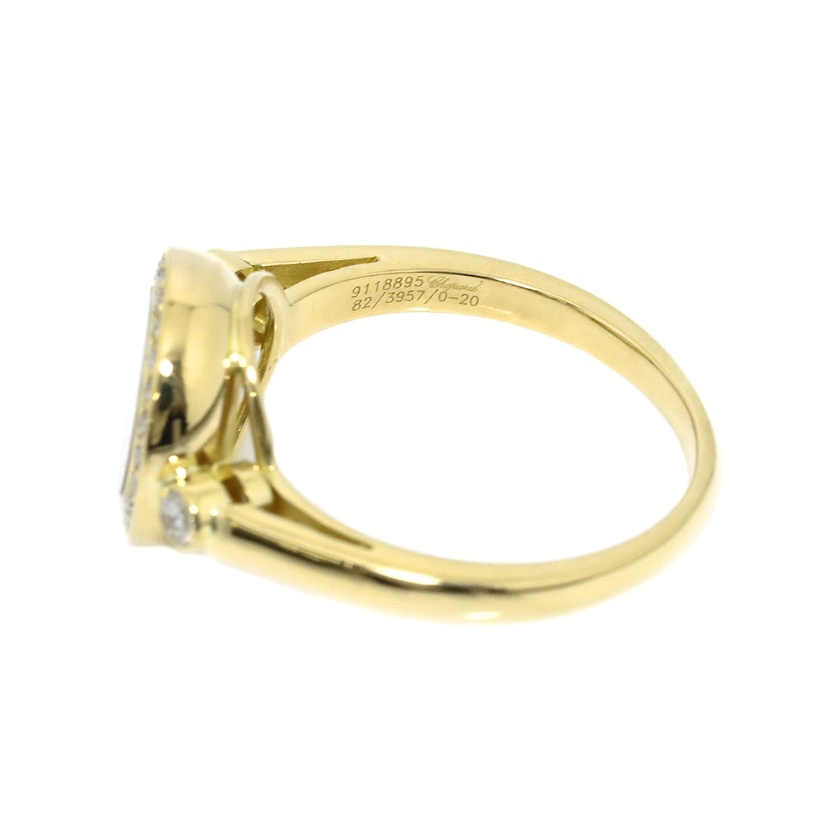 Happy Diamond Ring 18K YG 750 Size6-6.25(US)