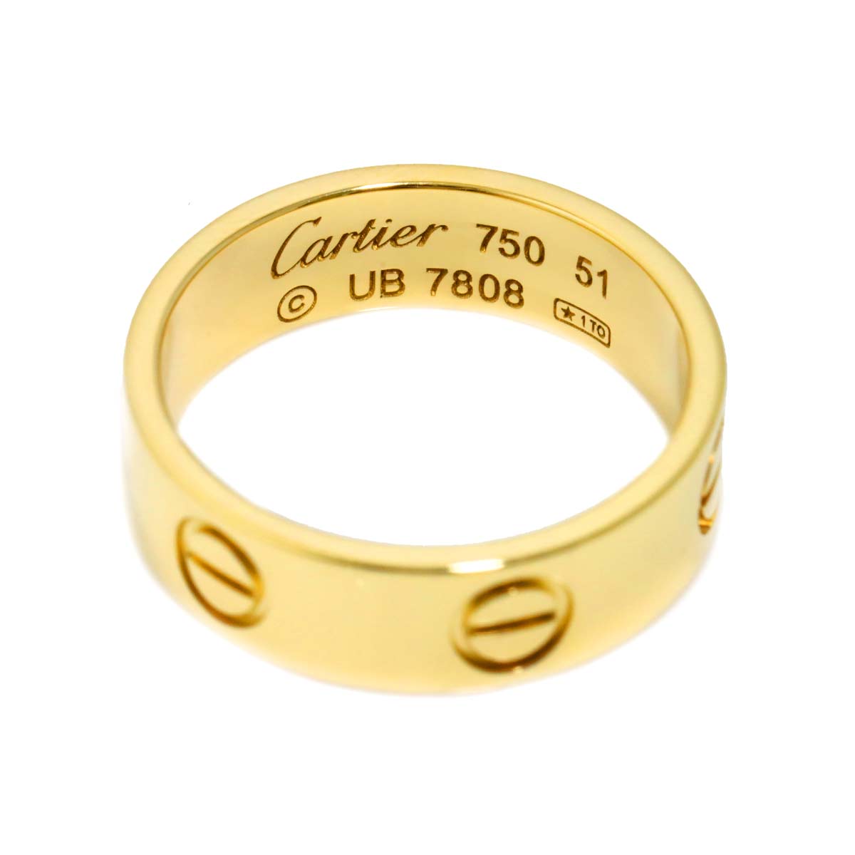 Love Ring 18K Yellow Gold 750 size51 5.25(US)