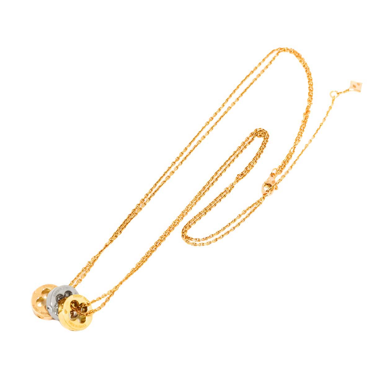 Pendentif Empreinte Necklace 18K YG WG PG 750