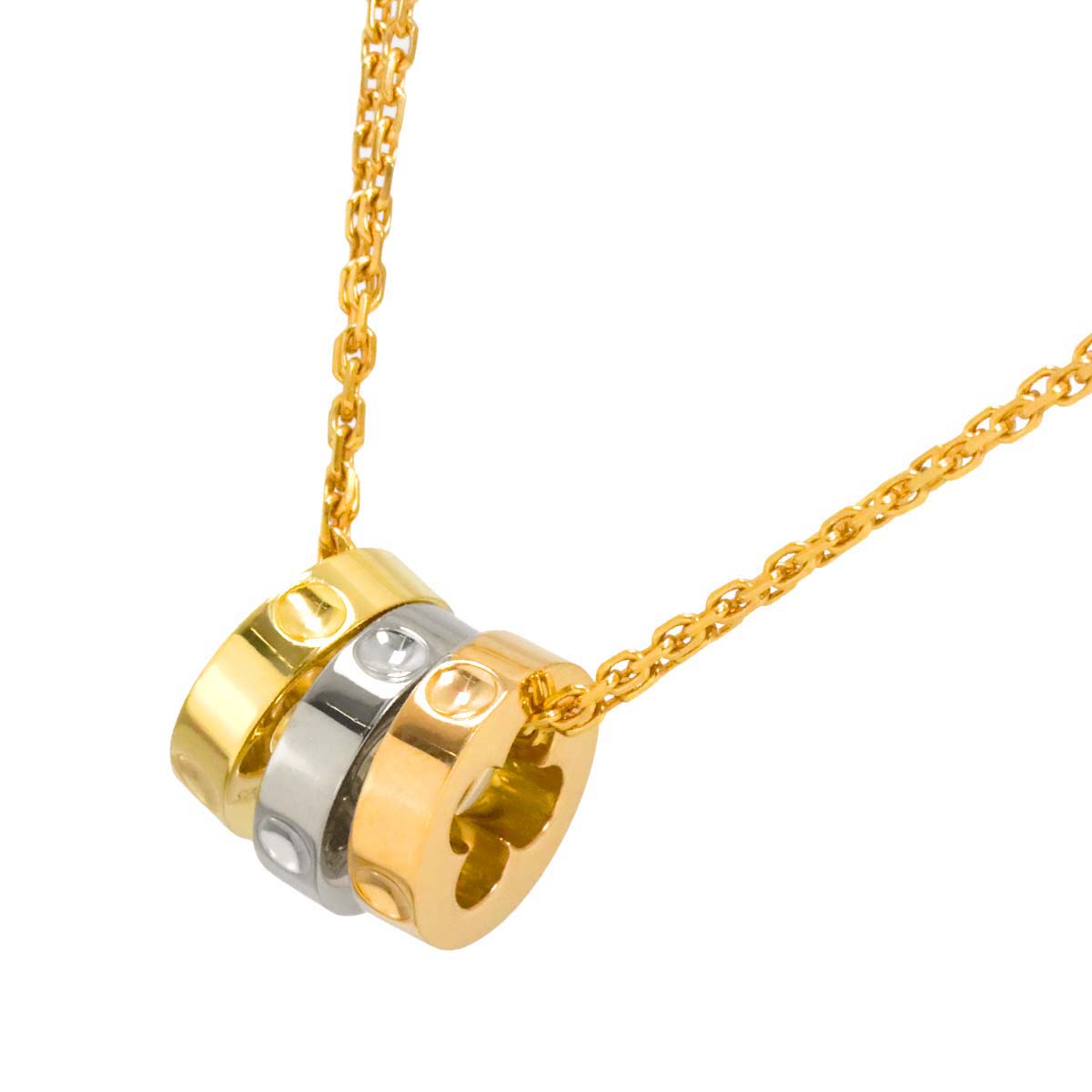 Pendentif Empreinte Necklace 18K YG WG PG 750