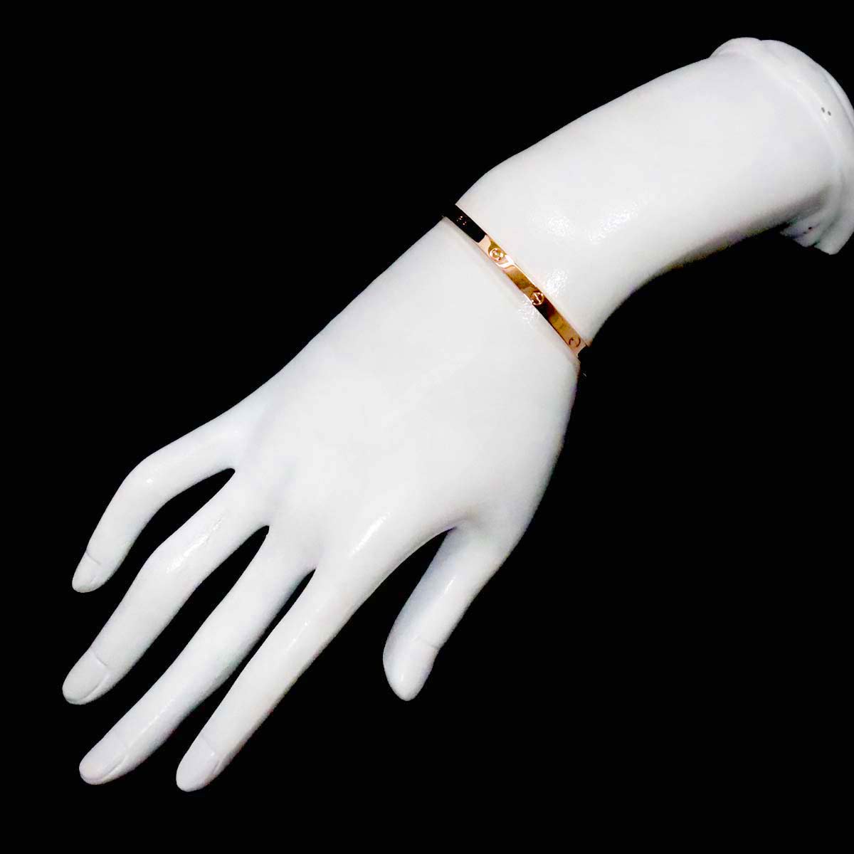 Love Bracelet SM Diamond 6P Bangle 18K Pink Gold 750 Size15