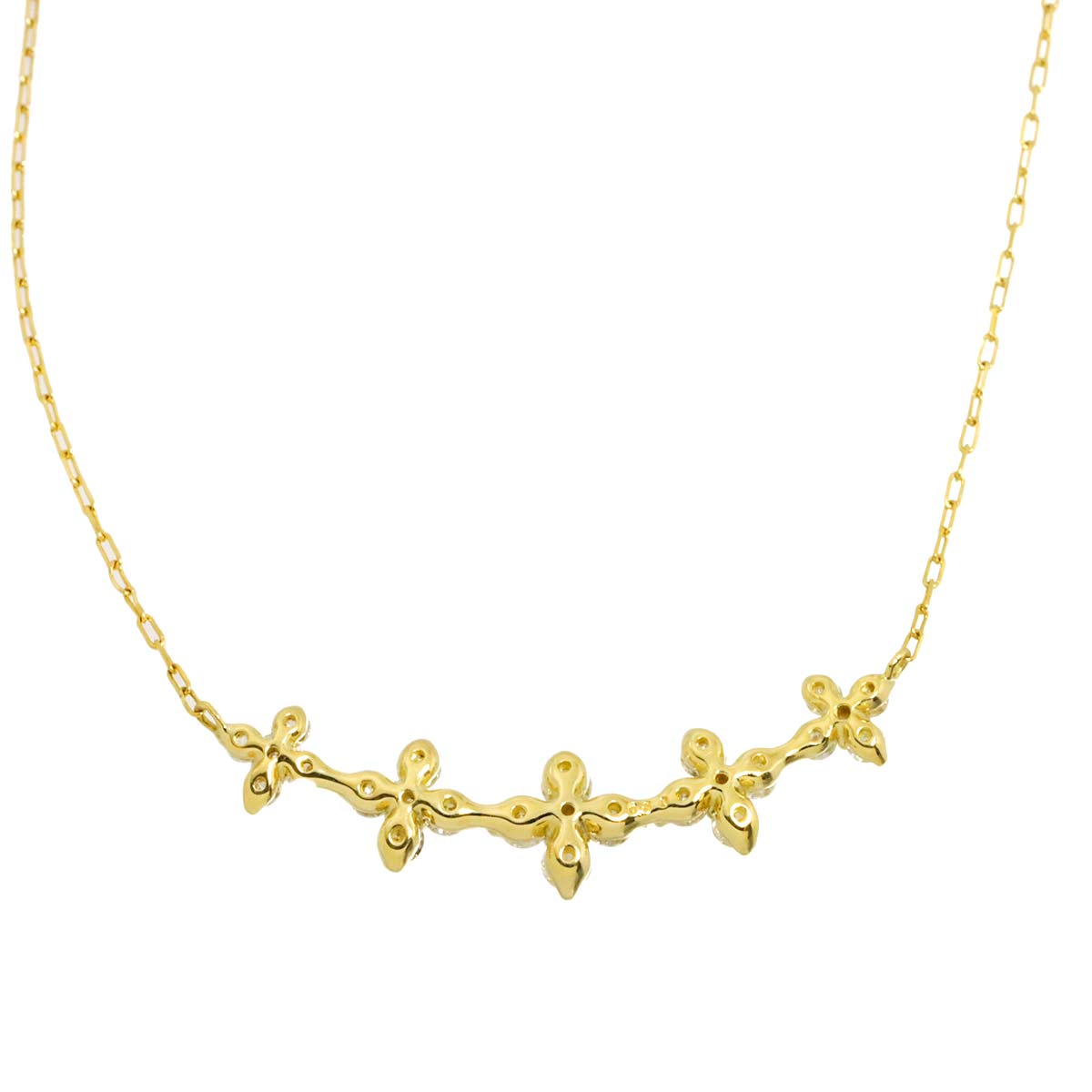 Diamond 0.50ct Necklace 18K YG Yellow Gold 750