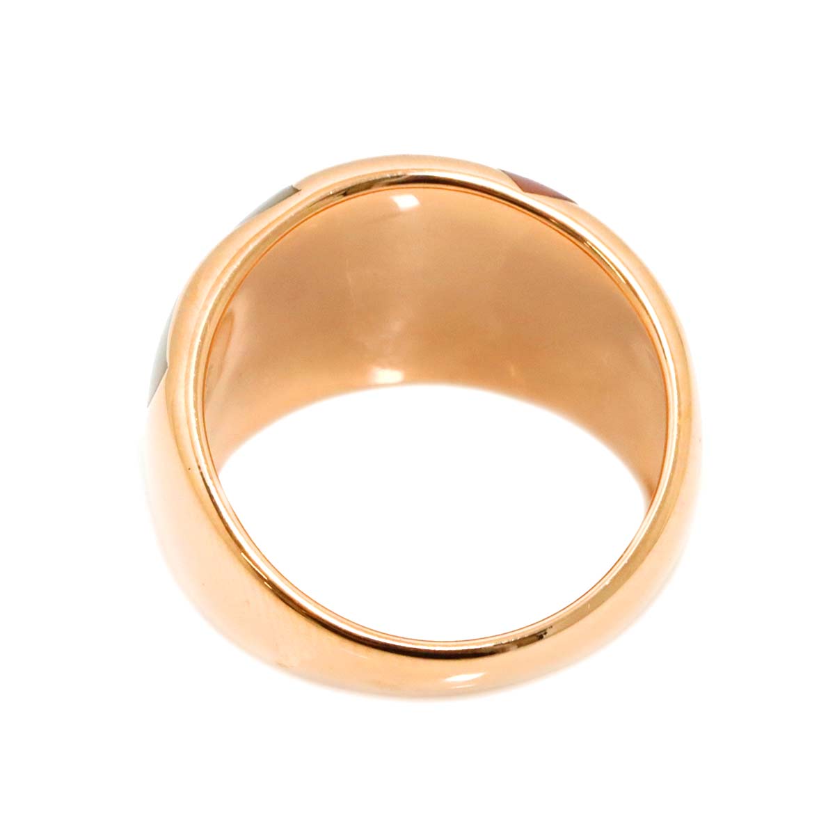 Shell Diamond 0.03ct Ring 18K PG Pink Gold 750 Size6.75(US)