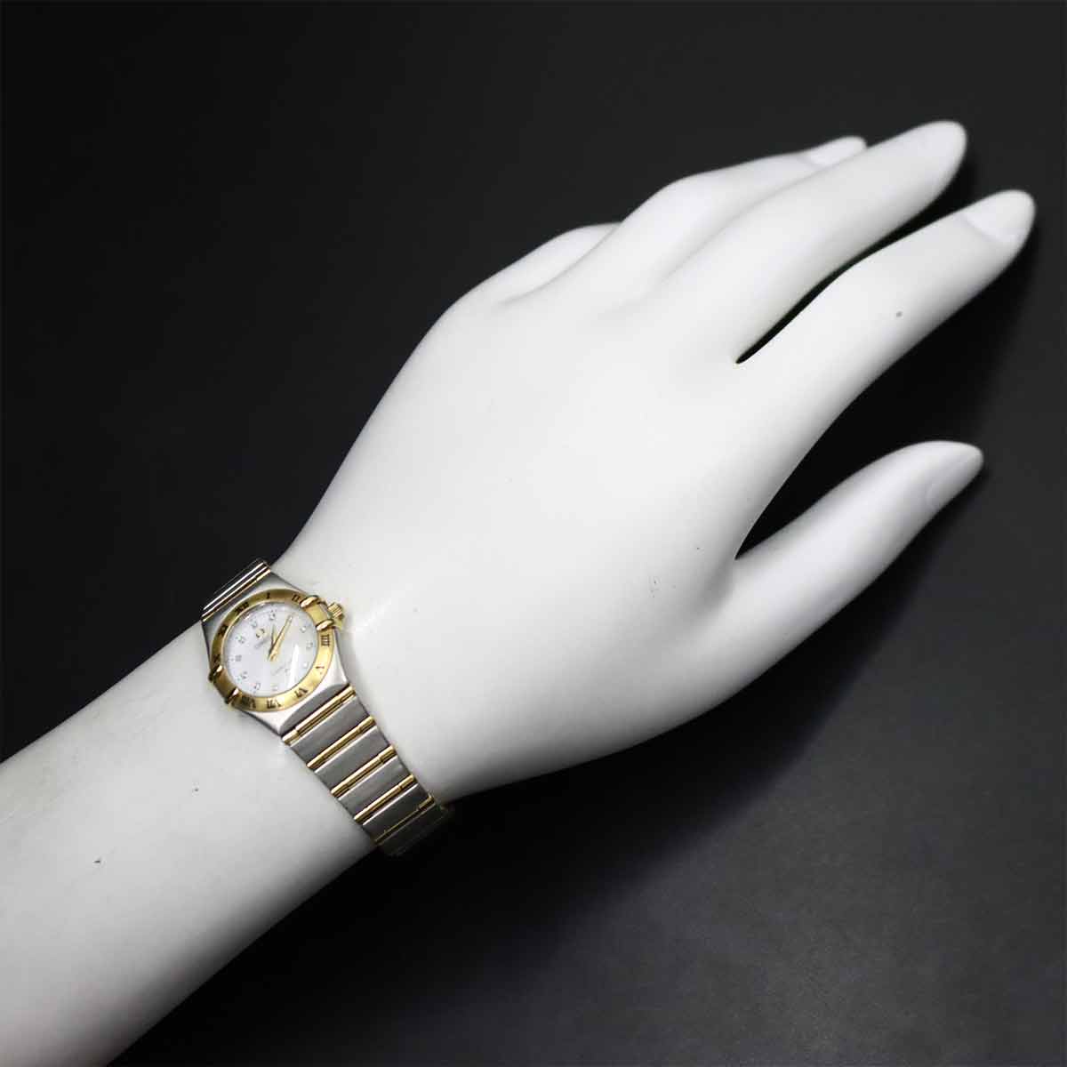 Constellation mini 1262.75 12P Diamond 750 YG White Shell Dial