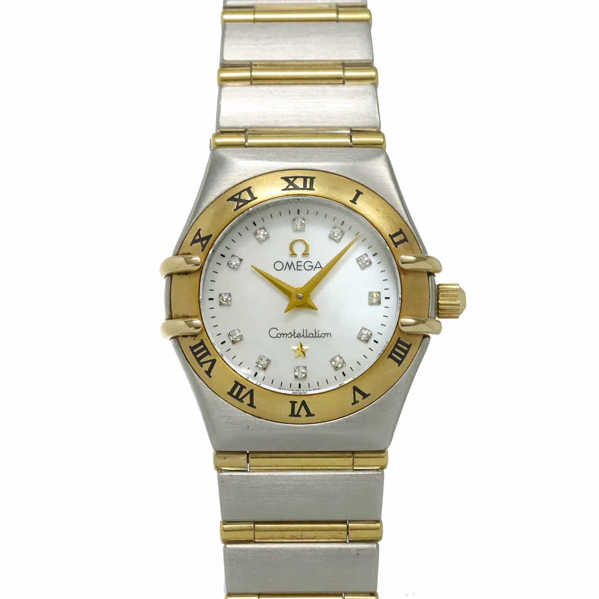 Constellation mini 1262.75 12P Diamond 750 YG White Shell Dial
