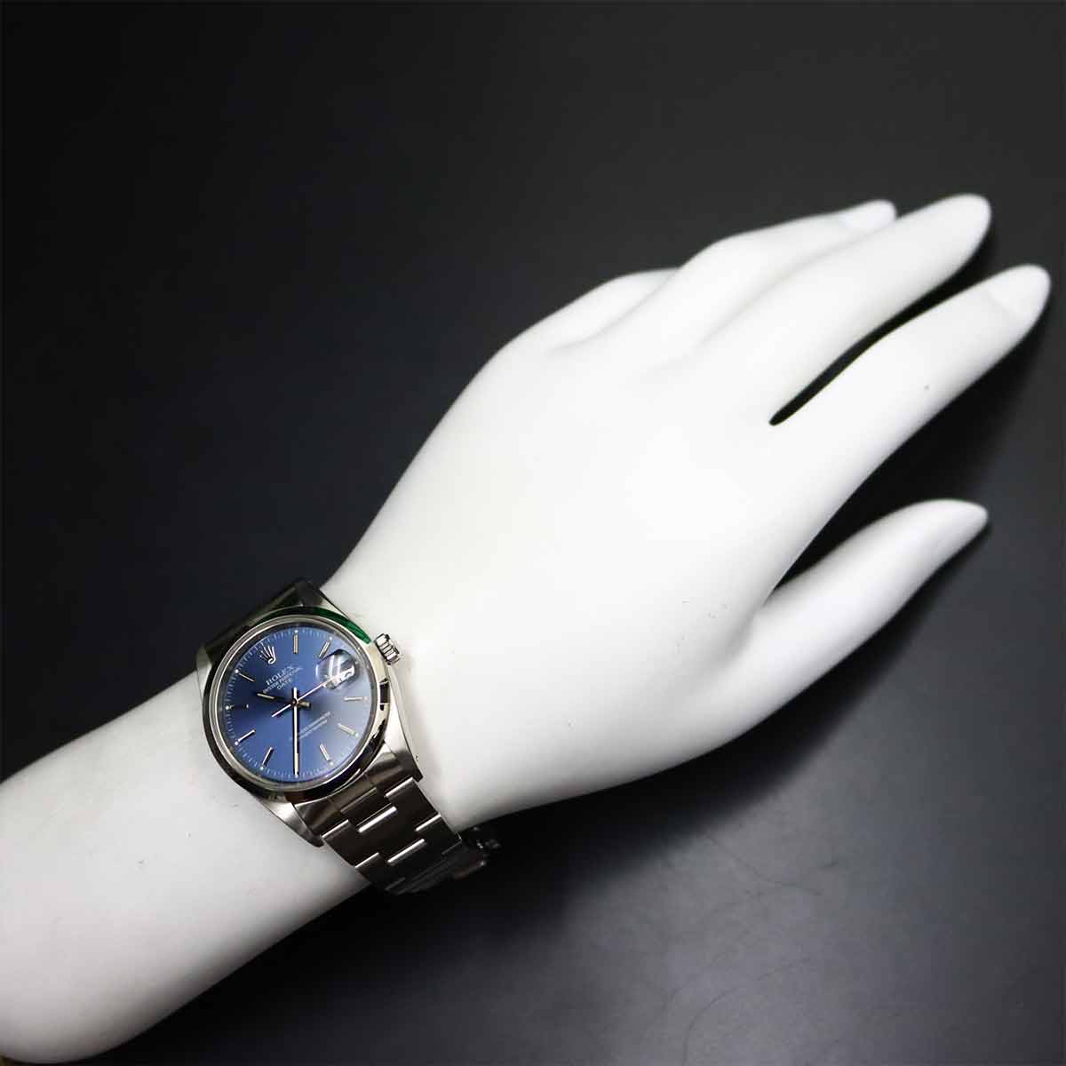 Oyster Perpetual Date 15200 Serial N Automatic Blue Mens Watch