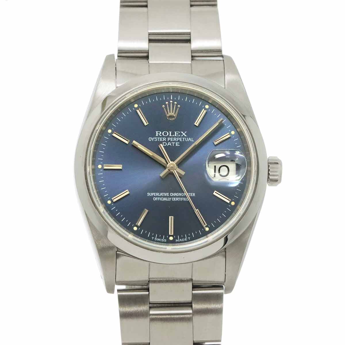 Oyster Perpetual Date 15200 Serial N Automatic Blue Mens Watch
