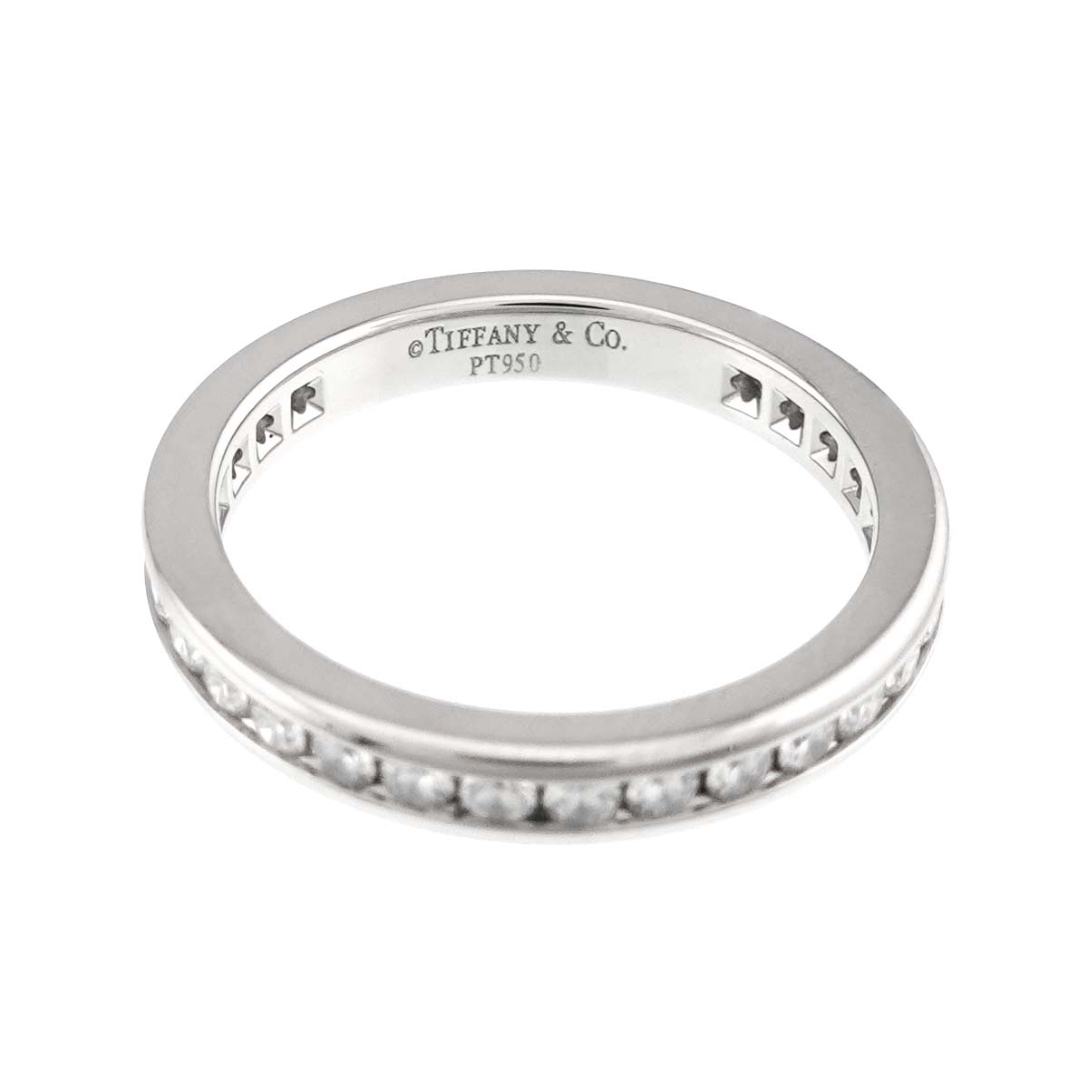 Full Etanity band Ring Diamond Platinum Size3.75-4(US)