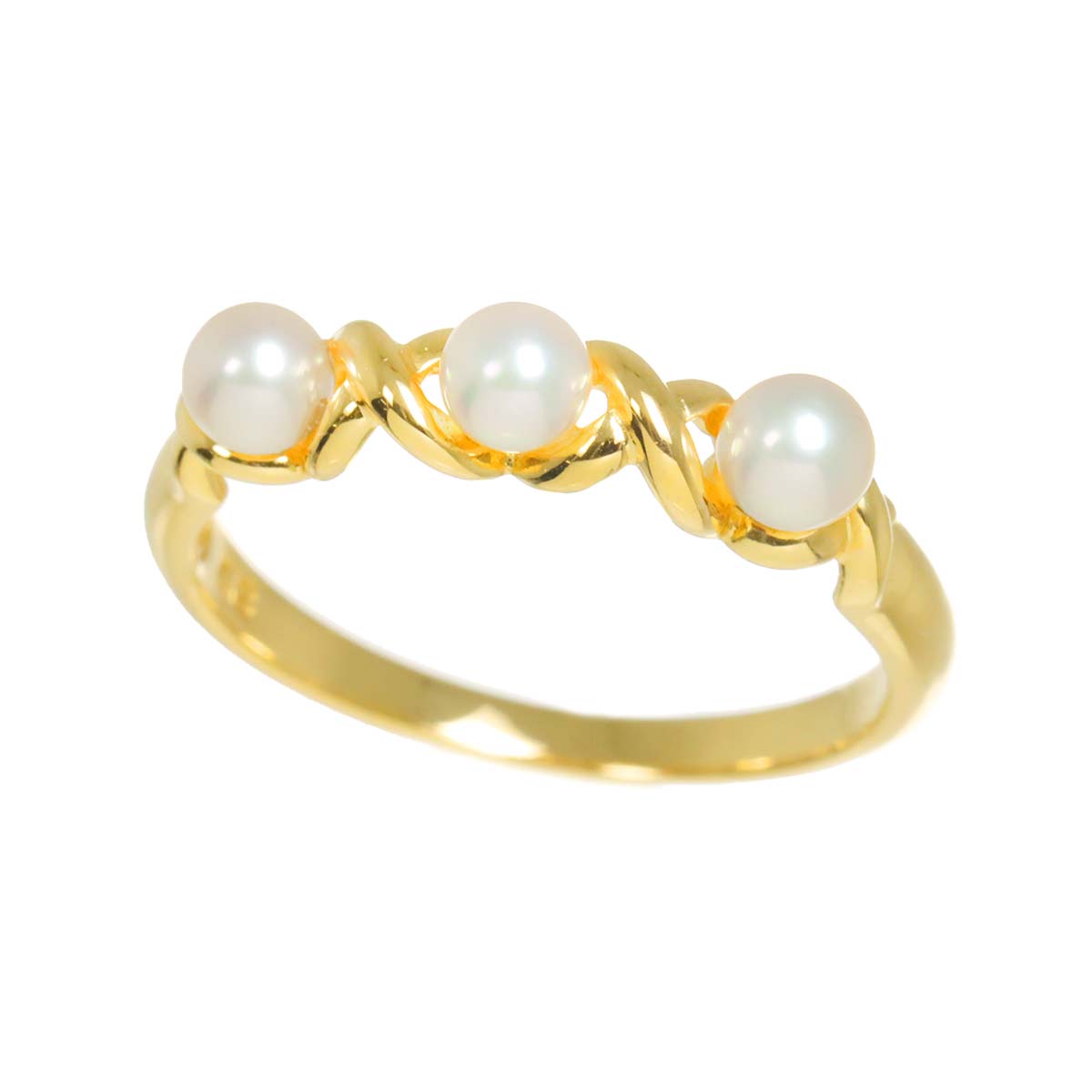 Baby Pearl 3.6-3.4mm Ring 18K YG 750 5.5-5.75(US)