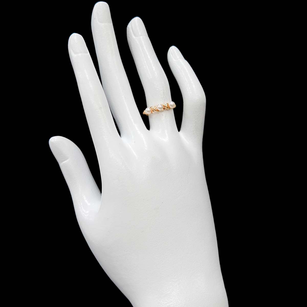 Baby Pearl 3.6-3.4mm Ring 18K YG 750 5.5-5.75(US)