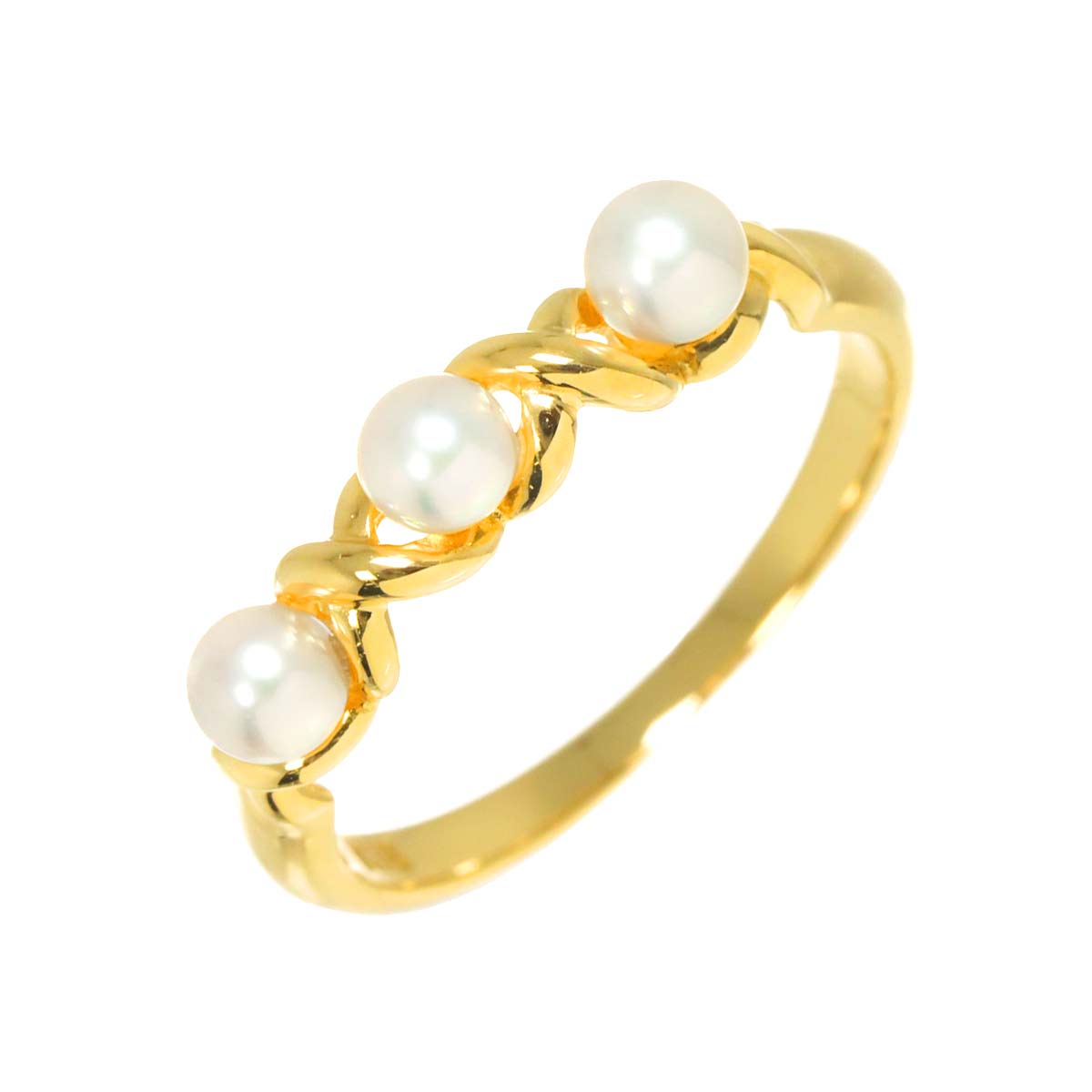Baby Pearl 3.6-3.4mm Ring 18K YG 750 5.5-5.75(US)