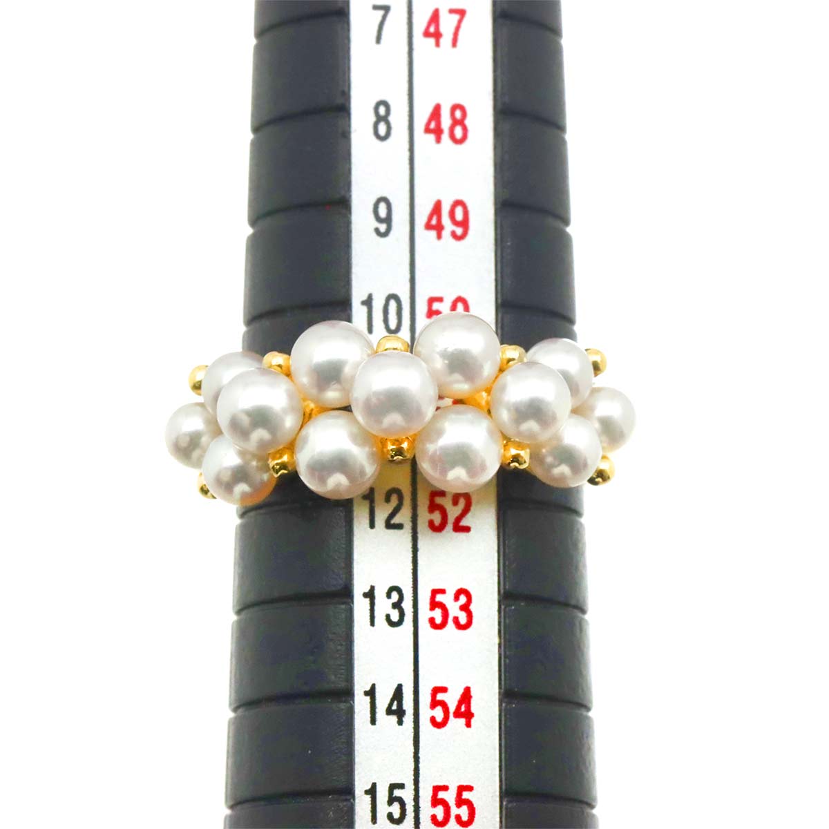 Baby Pearl 3.9-3.2mm Ring 18K YG 750 Size5.5-5.75(US)