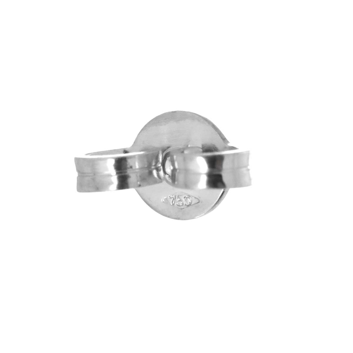 G Logo Earrings Pierced 18K White Gold 750