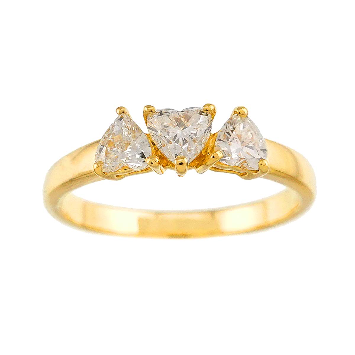 Diamond Ring 18K YG 750 size6(US)