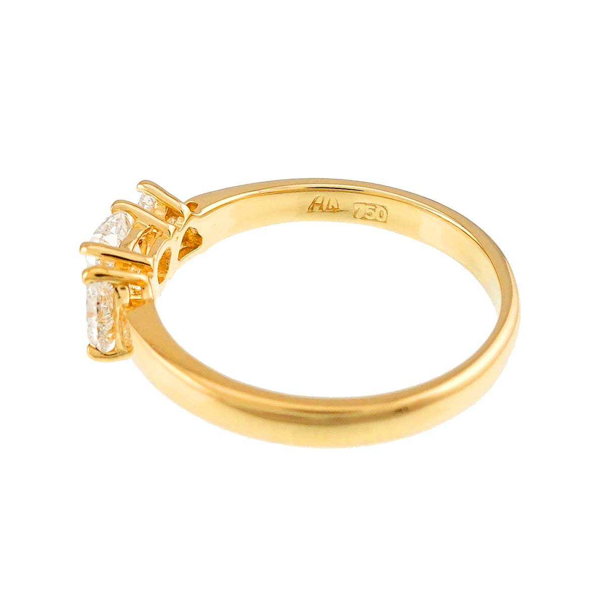 Diamond Ring 18K YG 750 size6(US)