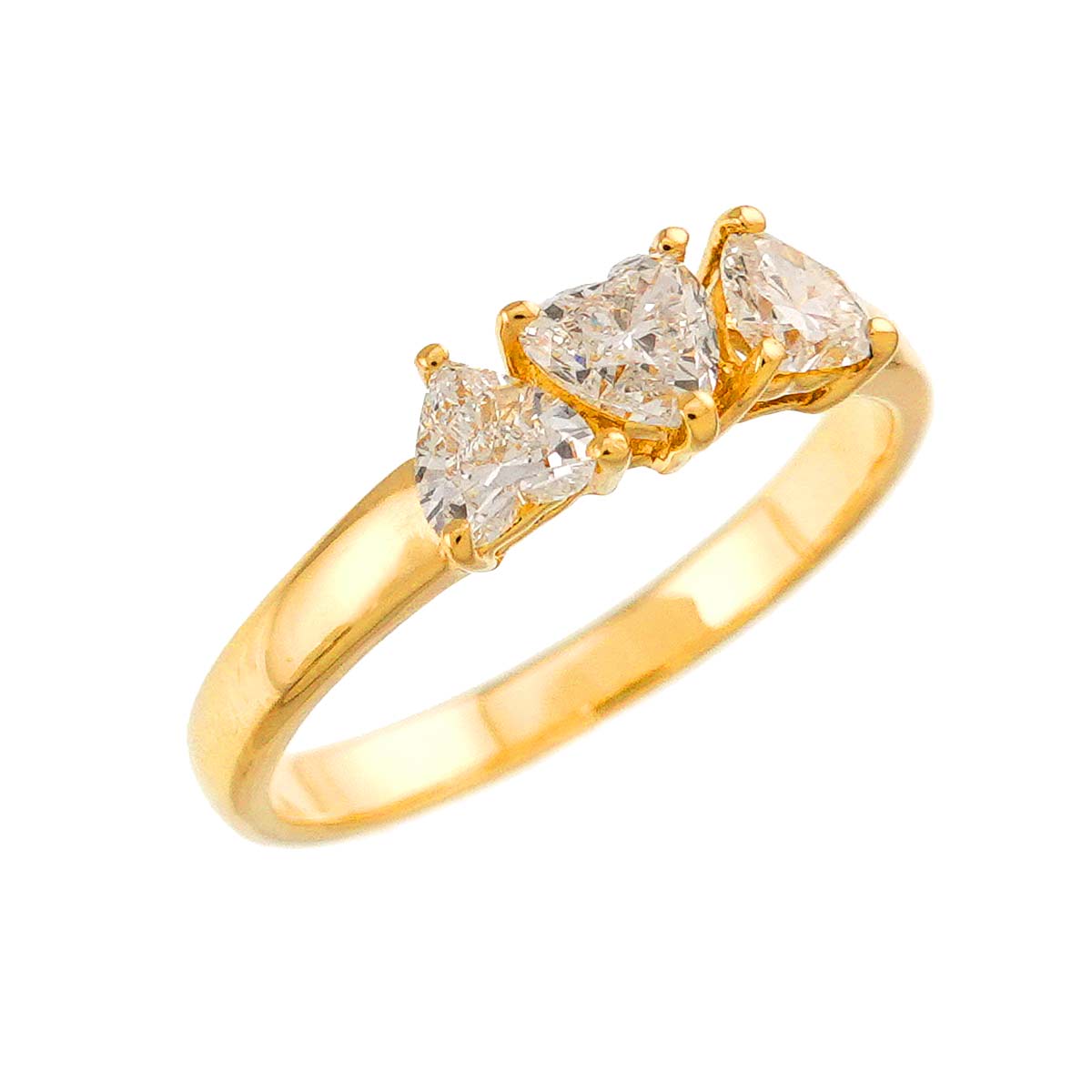 Diamond Ring 18K YG 750 size6(US)