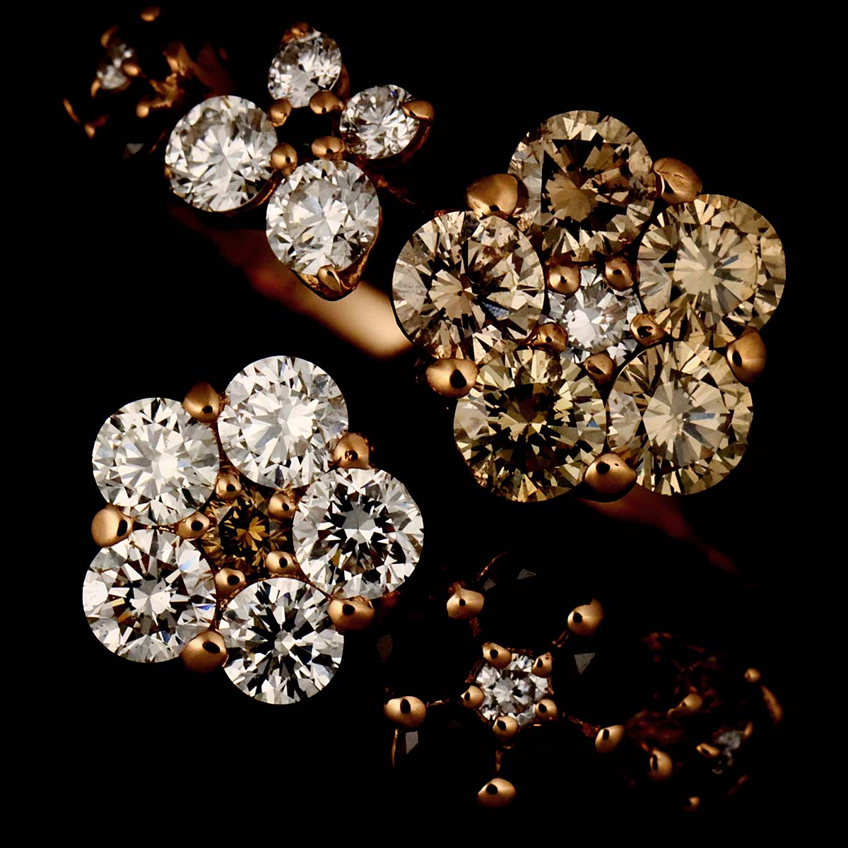 Diamond 0.50/0.51/0.22ct Ring 18K PG 750 Size6(US)