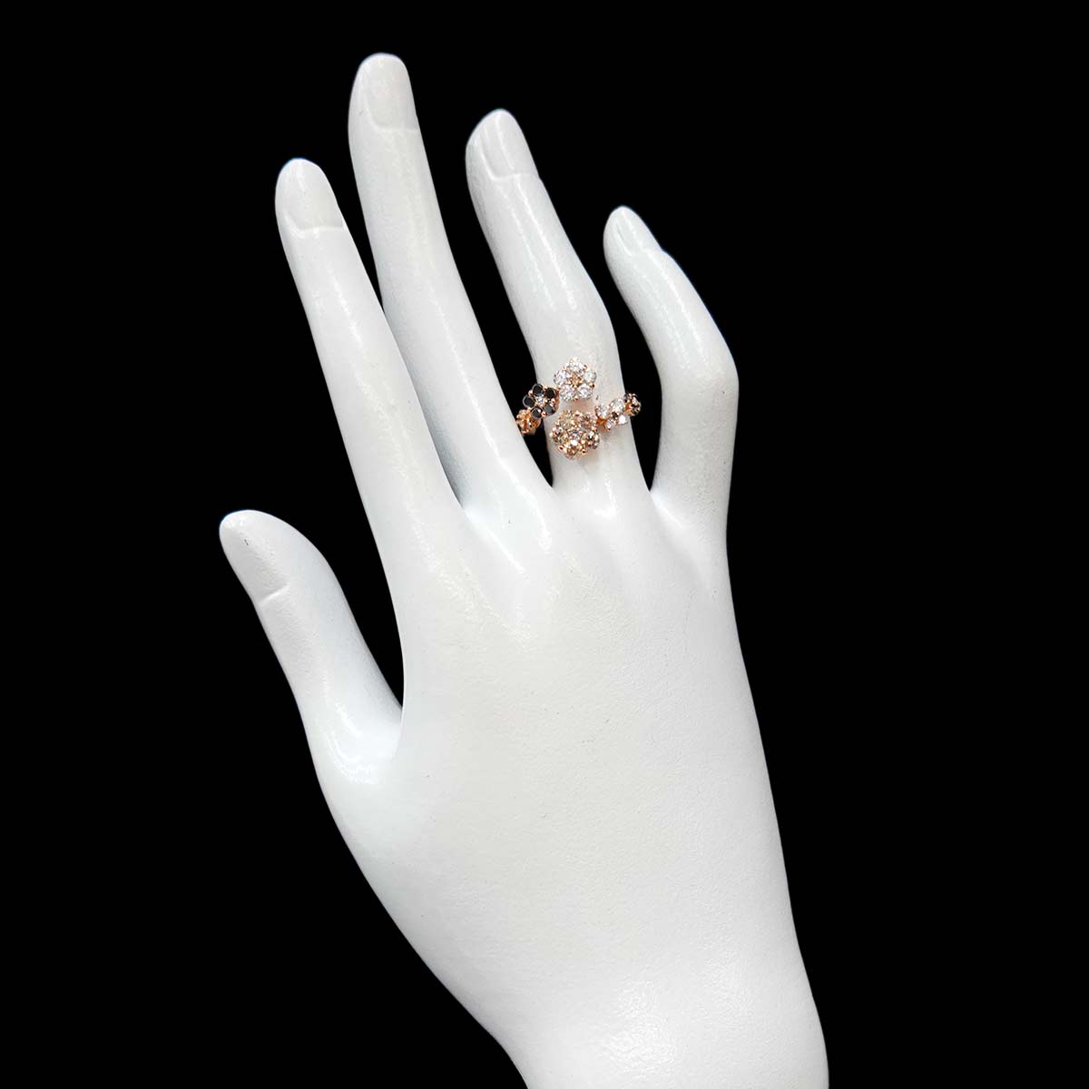 Diamond 0.50/0.51/0.22ct Ring 18K PG 750 Size6(US)