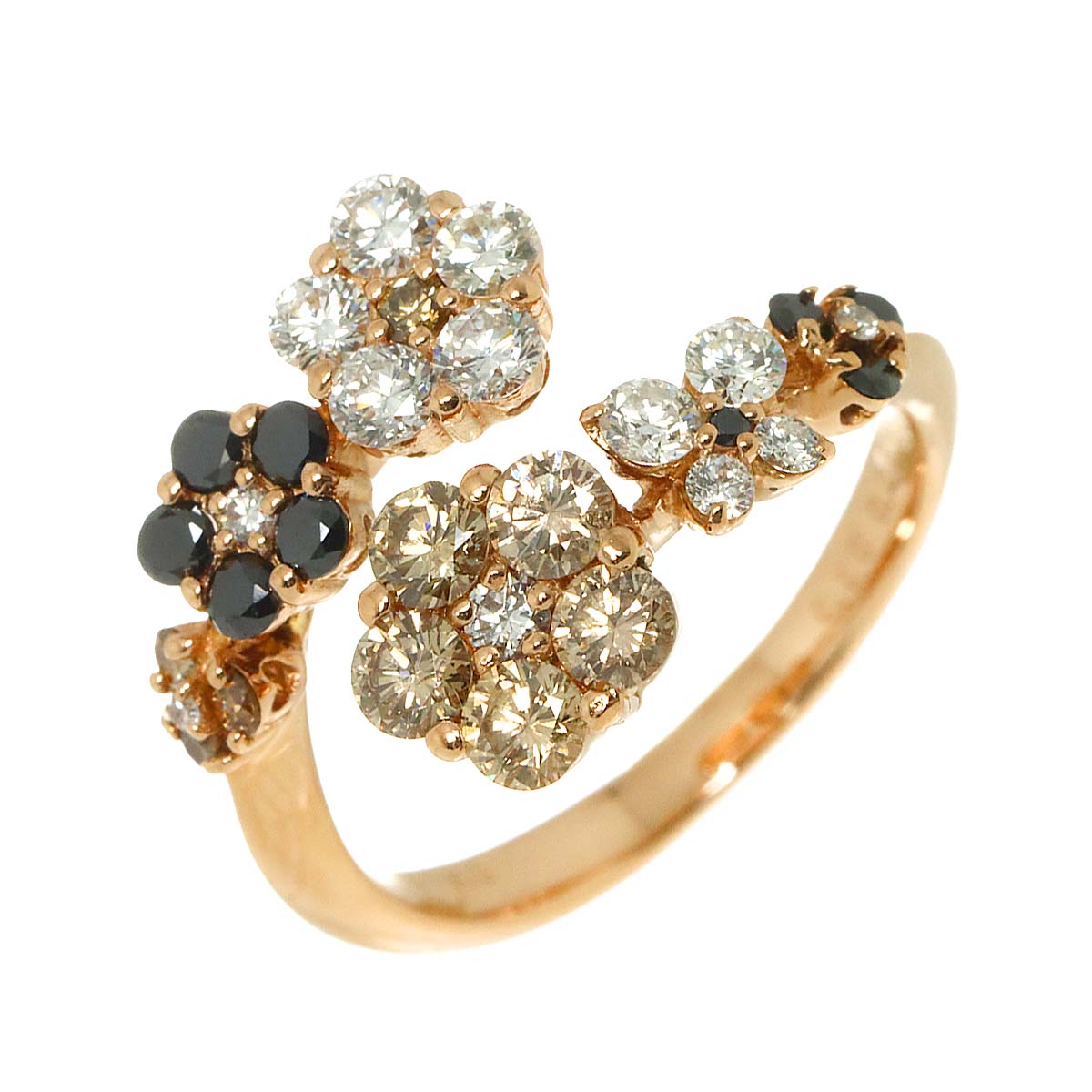 Diamond 0.50/0.51/0.22ct Ring 18K PG 750 Size6(US)