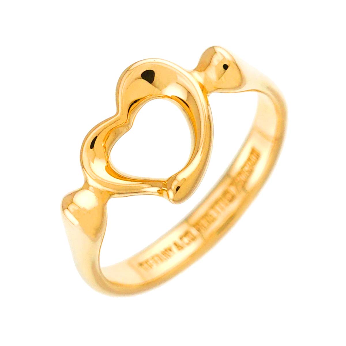 Open Heart Ring 18K YG 750 Size4.5-4.75(US)
