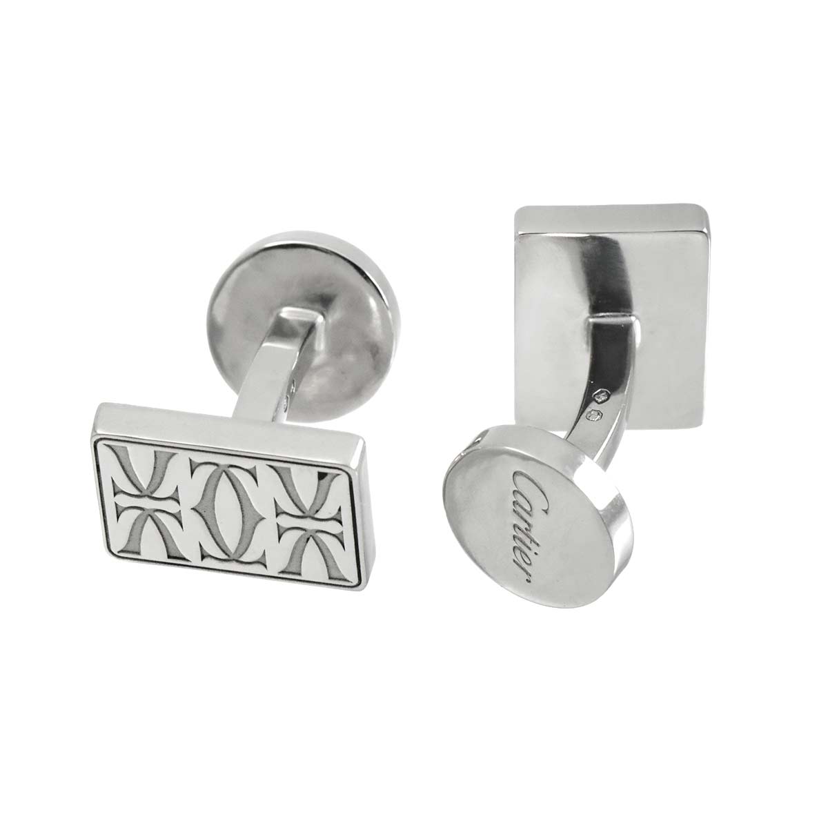 Double C de Cuff Links Silver 925