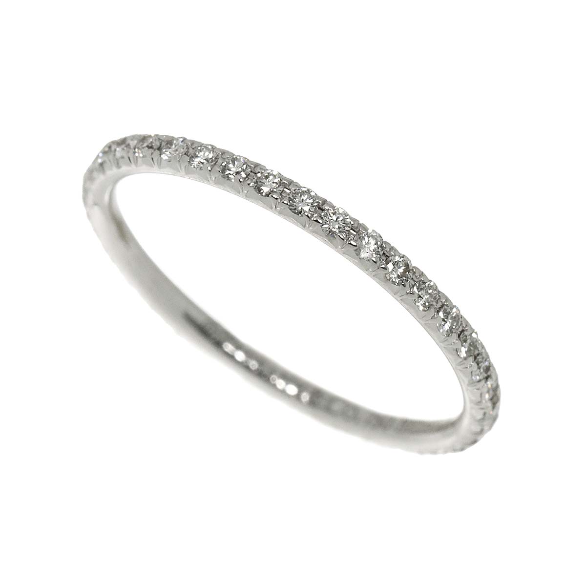 Full Diamond Ring 18K WG 750 Size4(US)