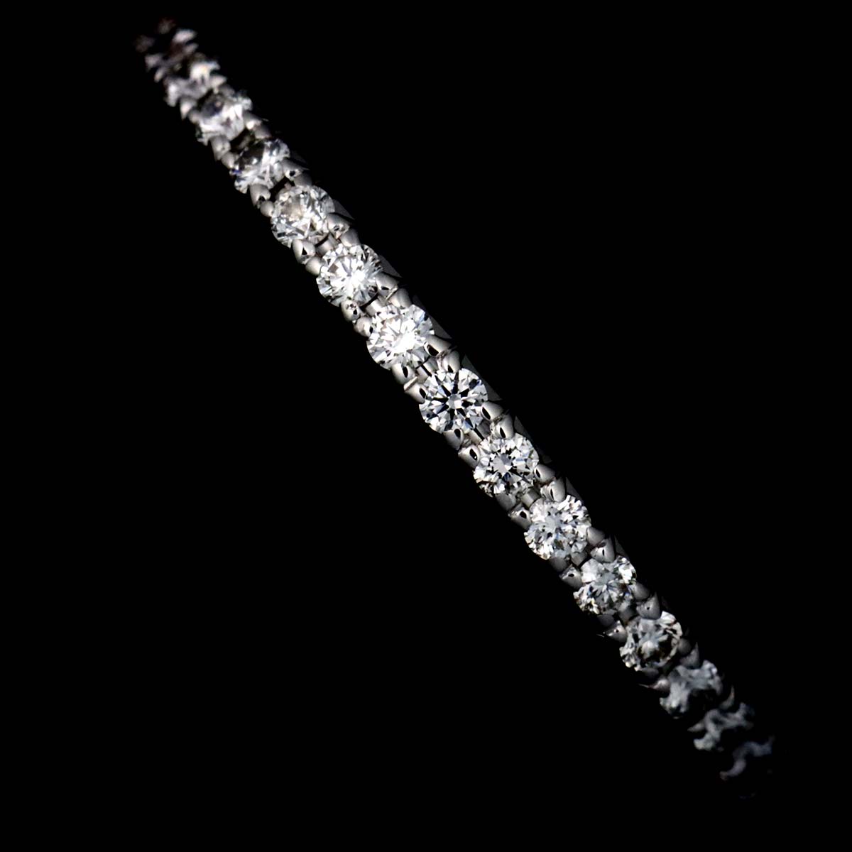 Full Diamond Ring 18K WG 750 Size4(US)