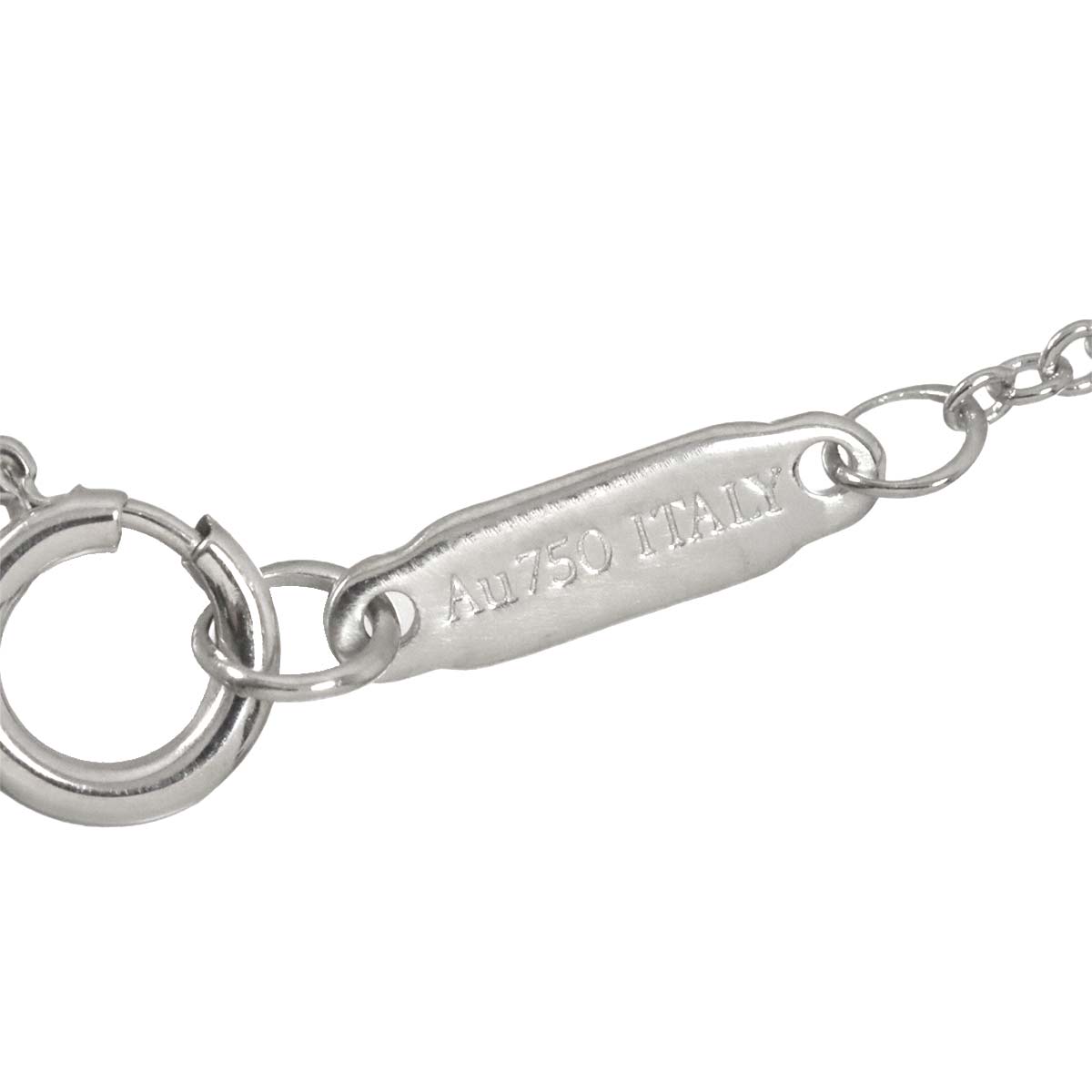 T Smile Diamond Necklace SM 18K White Gold 750