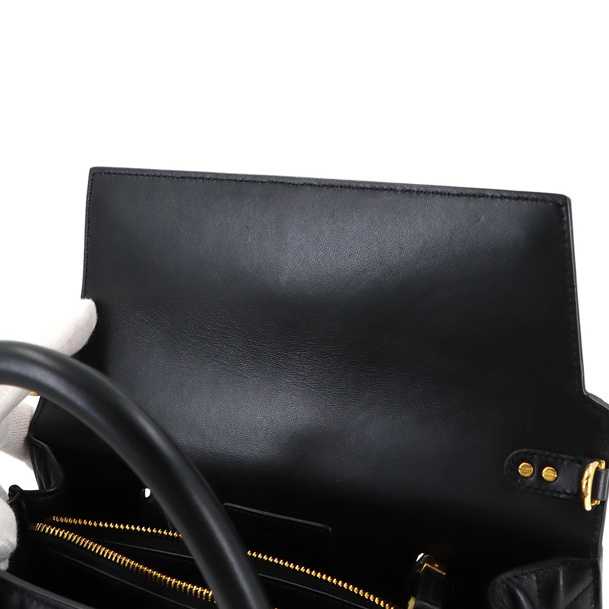 Macro Cannage Saint Honore Hand Shoulder Bag Leather