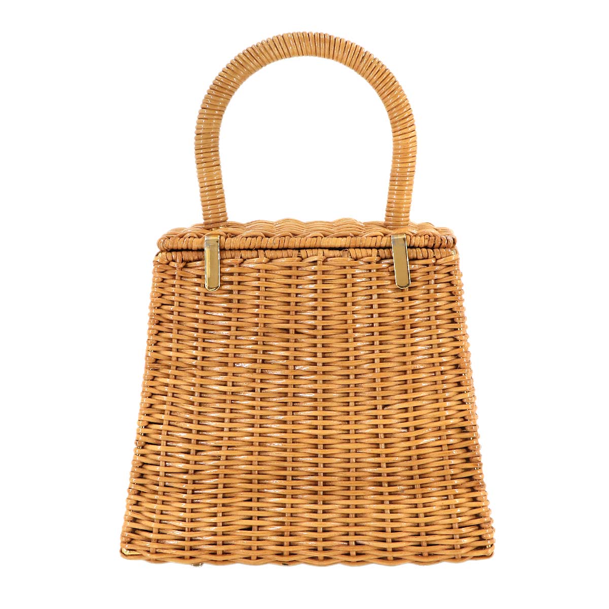 Ganchini Hand Bag Rattan Canework Beige