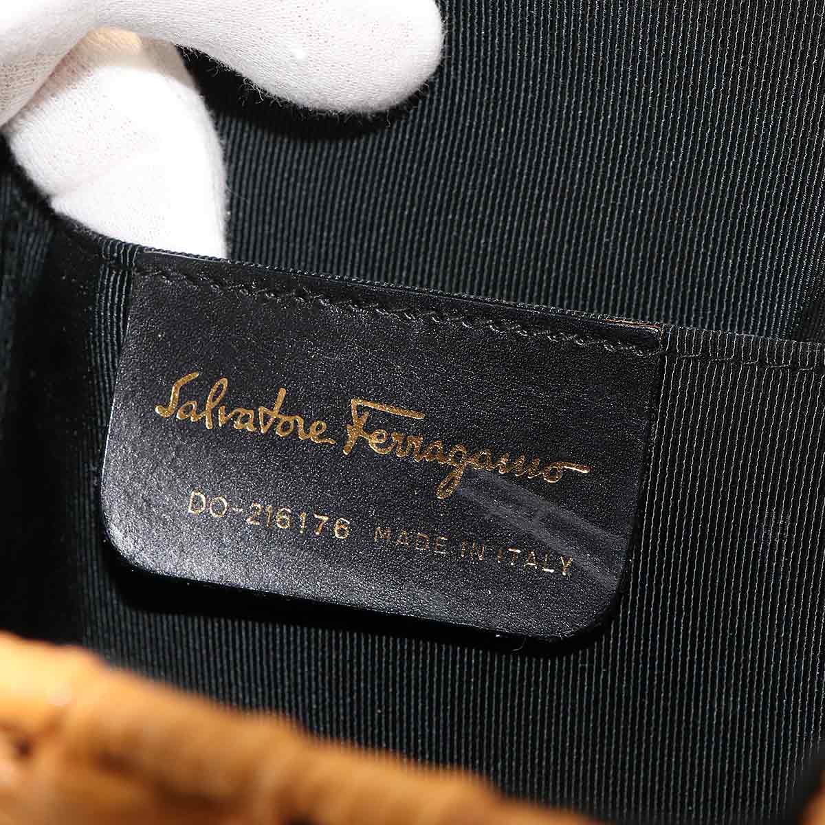 Ganchini Hand Bag Rattan Canework Beige