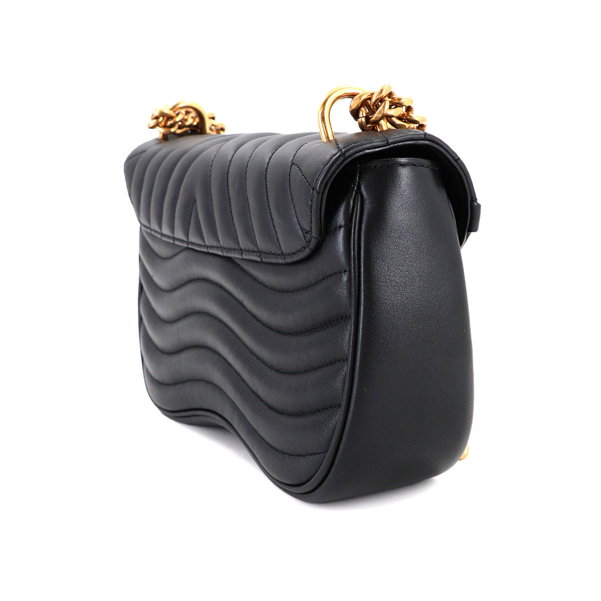 New Wave Chain Shoulder Bag MM Leather Noir M51498