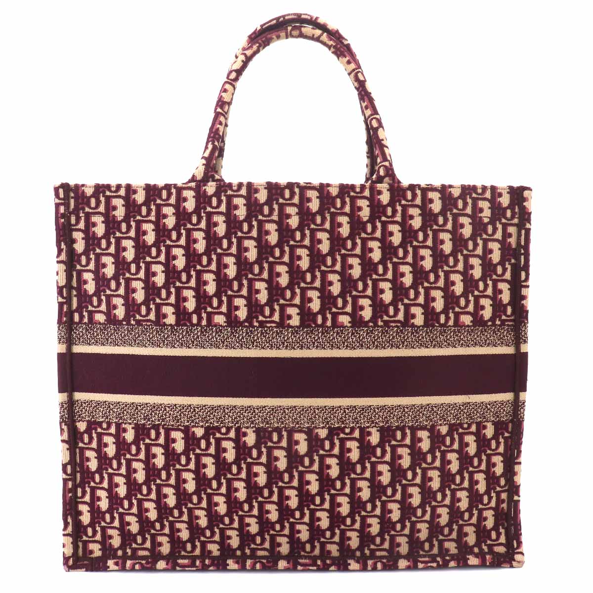 Book Tote Large Bag Oblique Canvas Bordeaux M1286ZRIW