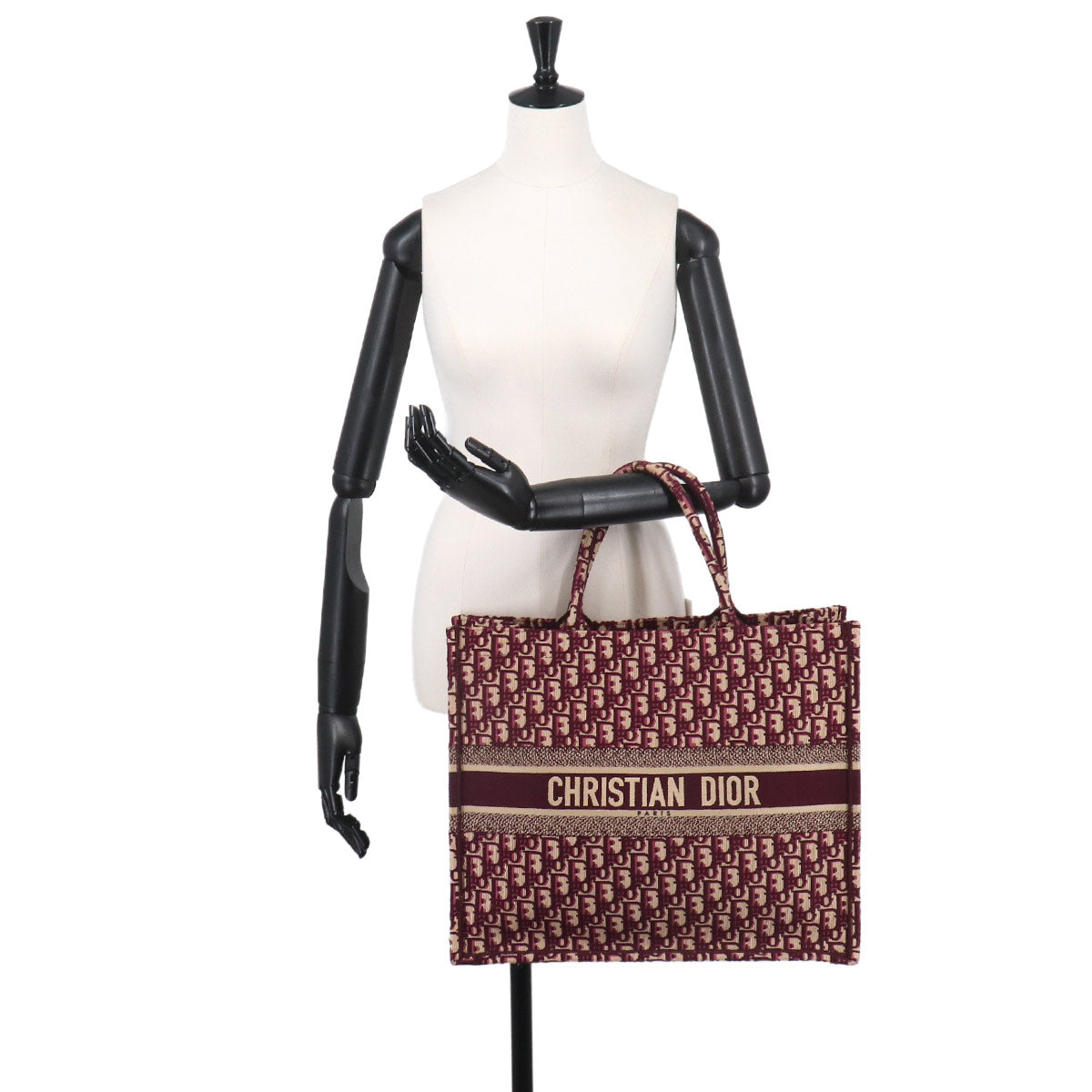 Book Tote Large Bag Oblique Canvas Bordeaux M1286ZRIW