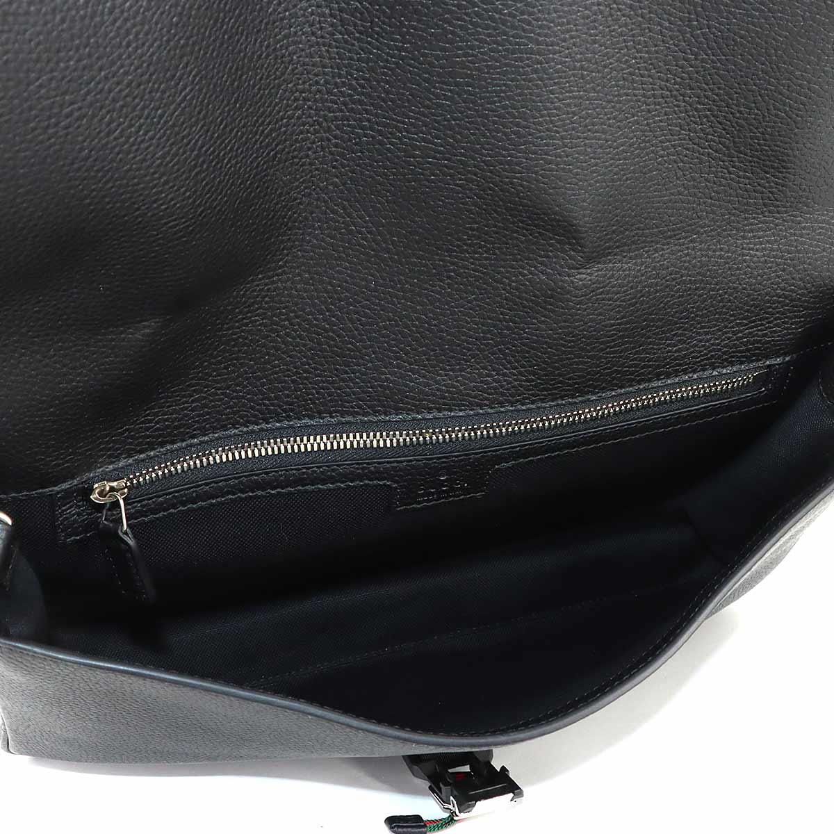 Clutch Bag Leather Black 816755 Web Stripe Purse