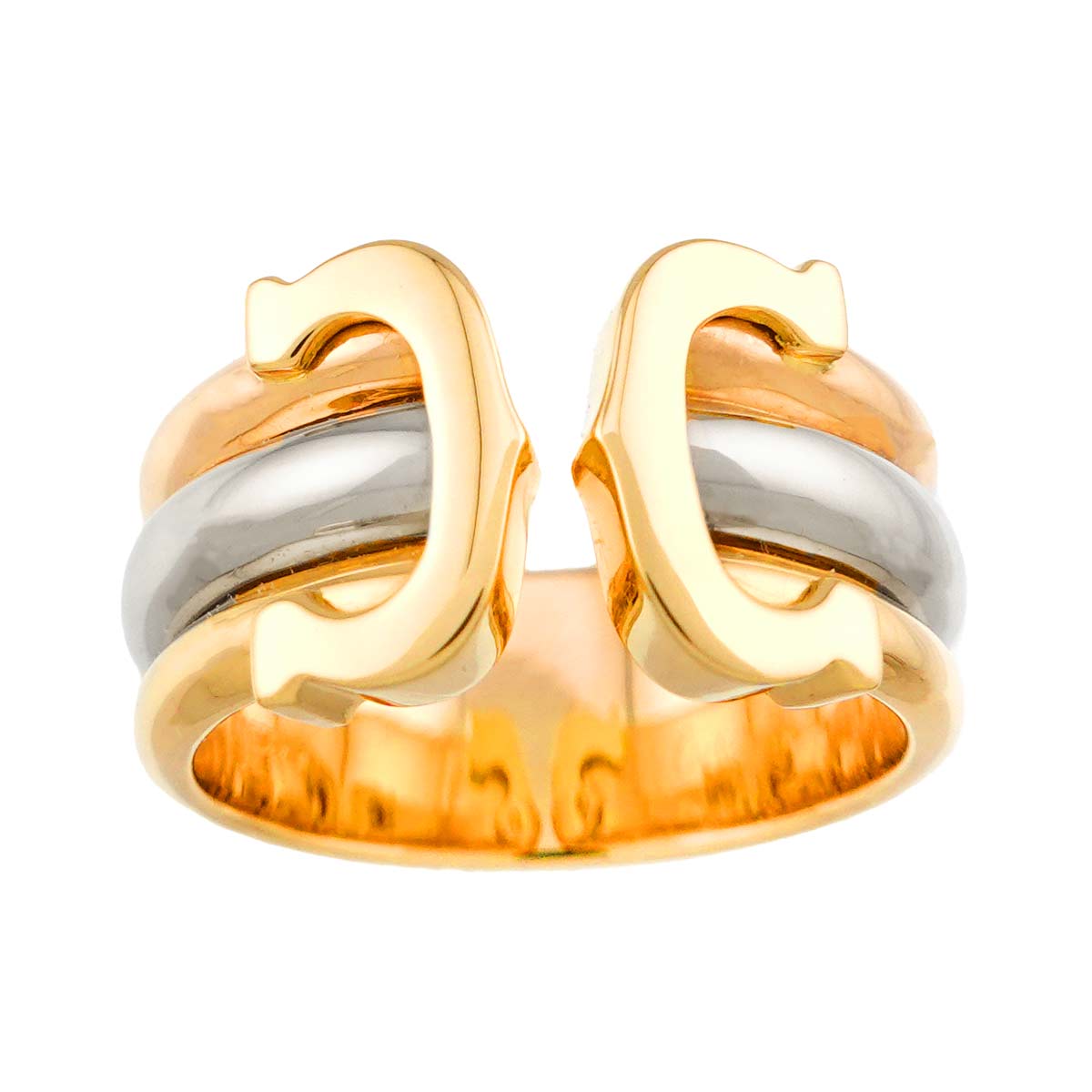 2C Trinity Ring 18K YG WG PG 750 Size52 6(US)