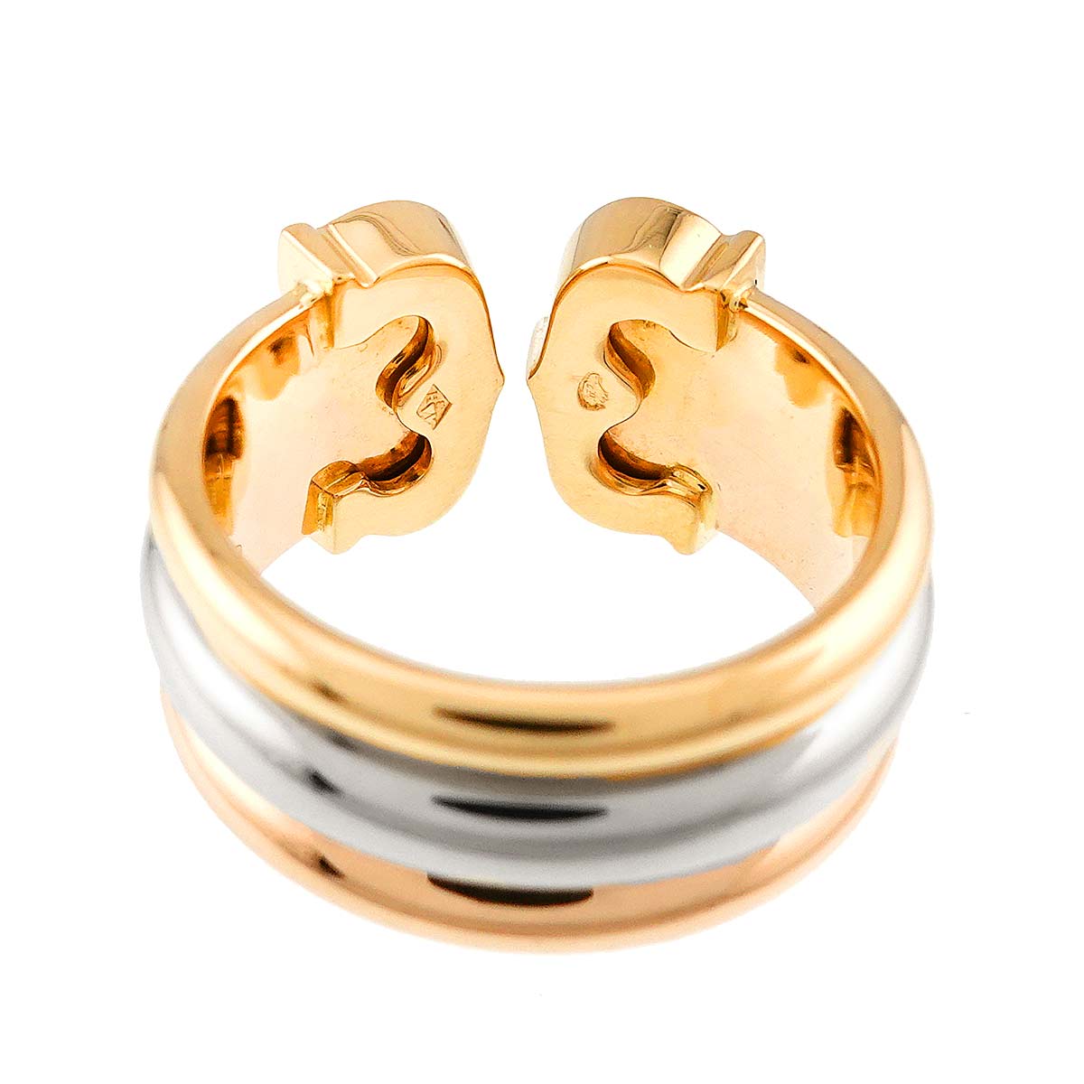 2C Trinity Ring 18K YG WG PG 750 Size52 6(US)