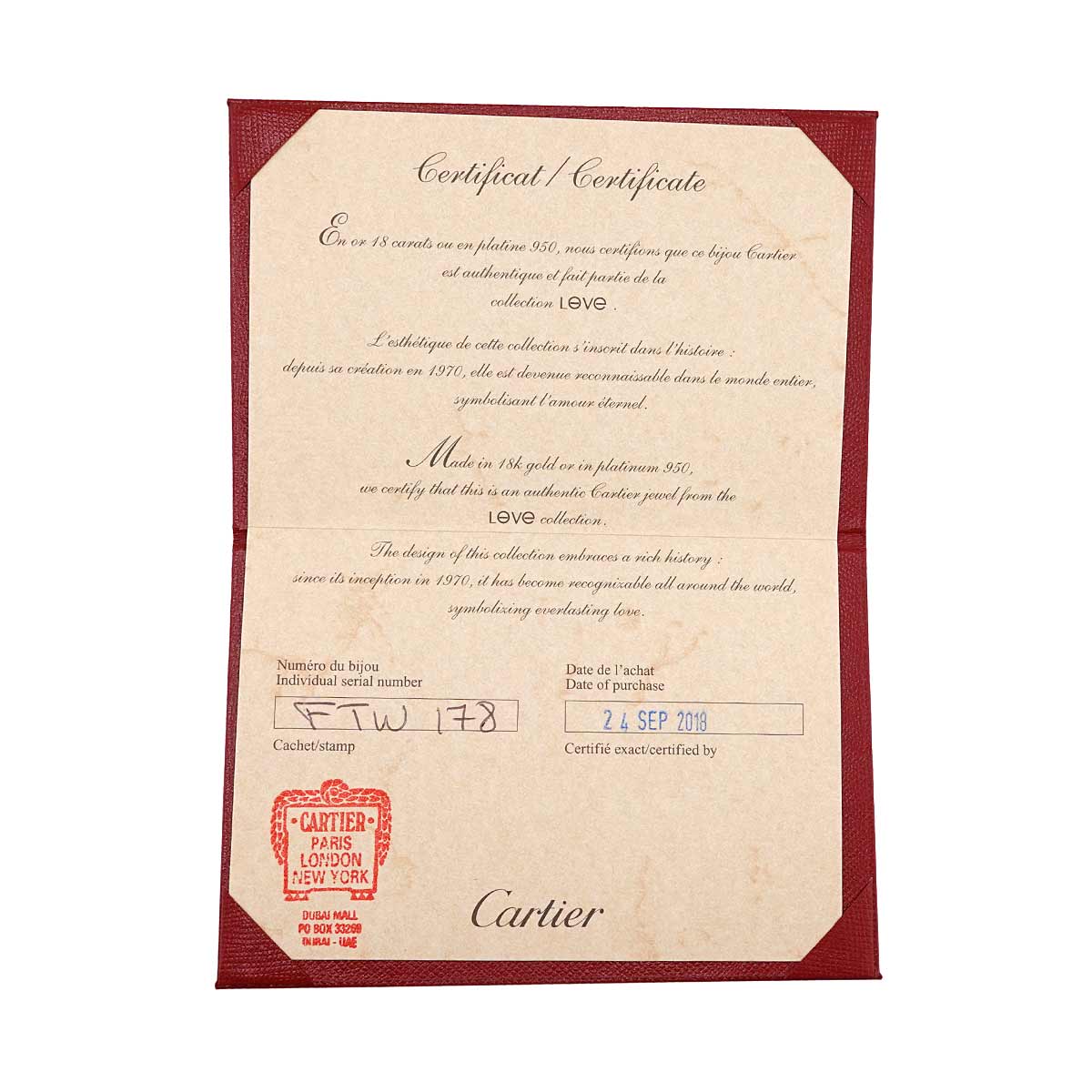 Be LOVE Pave Diamond Ring 18K WG PG 750 Size54 6.75(US)