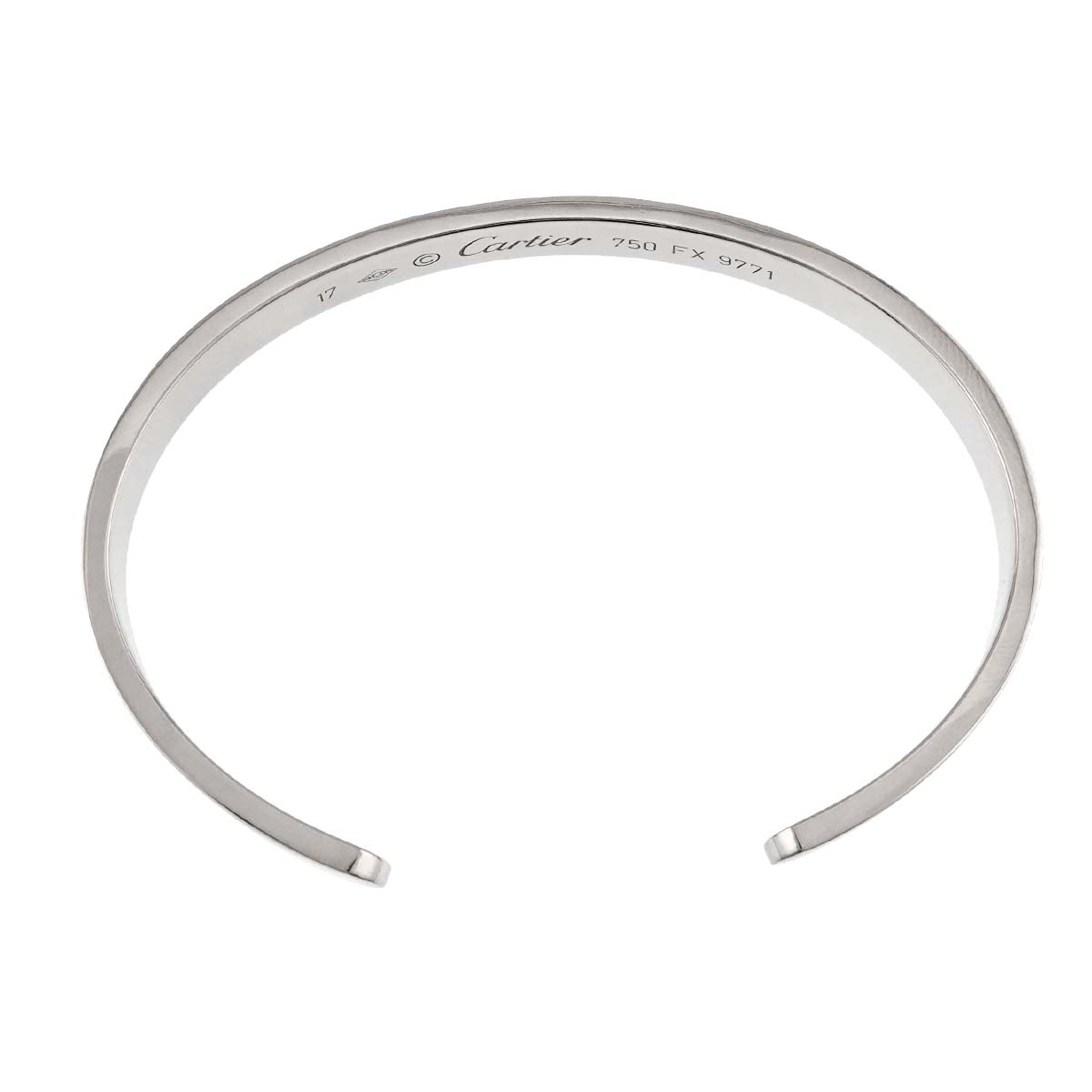 Love Bracelet Open 18K White Gold 750 Size17