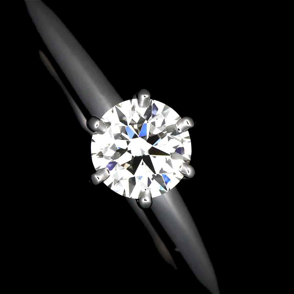 Diamond 0.46ct I/IF/3EX Ring Pt Platinum Size7.75-8(US)